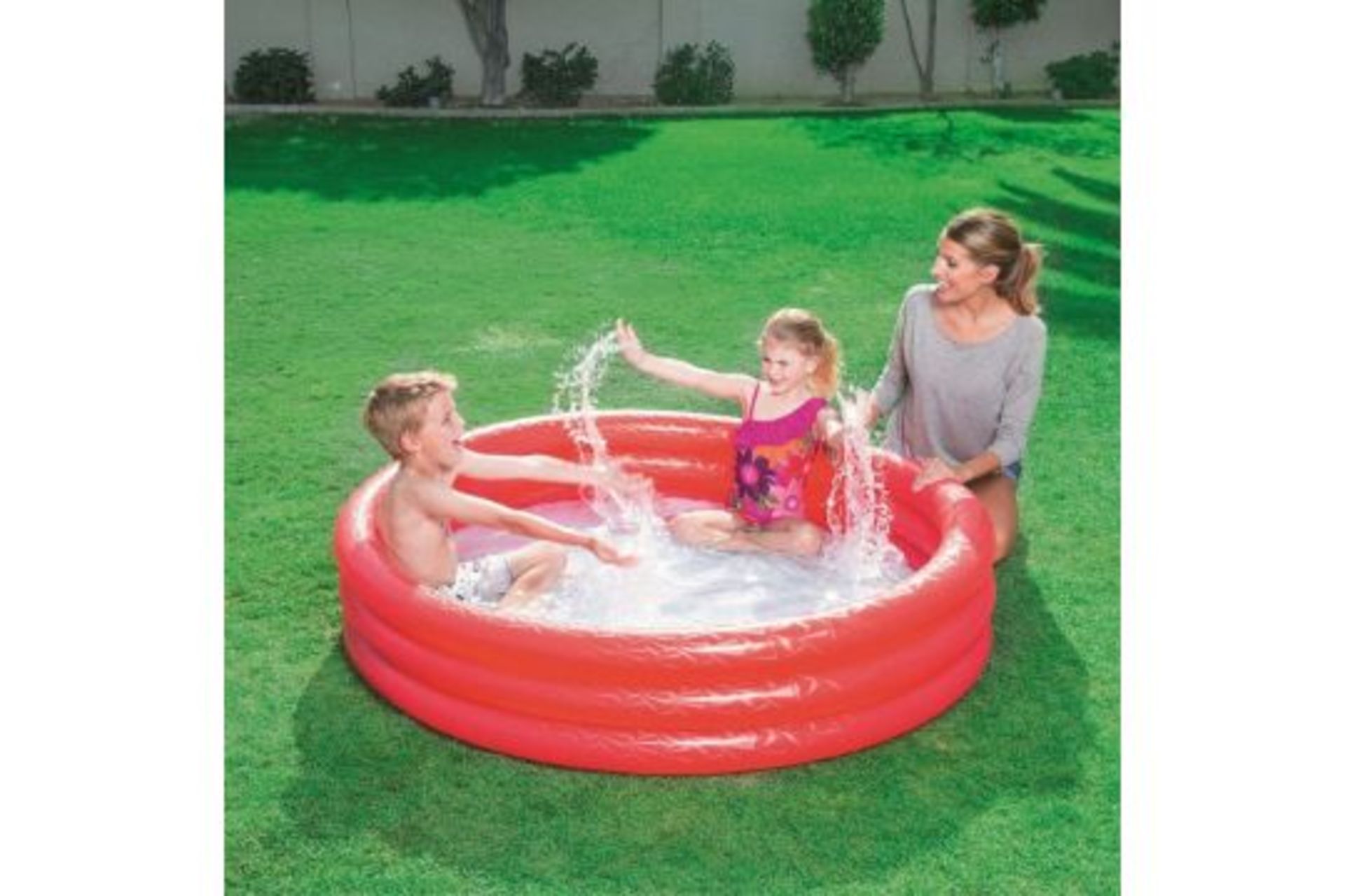 New Bestway 102cm Red Kids Paddling Pool