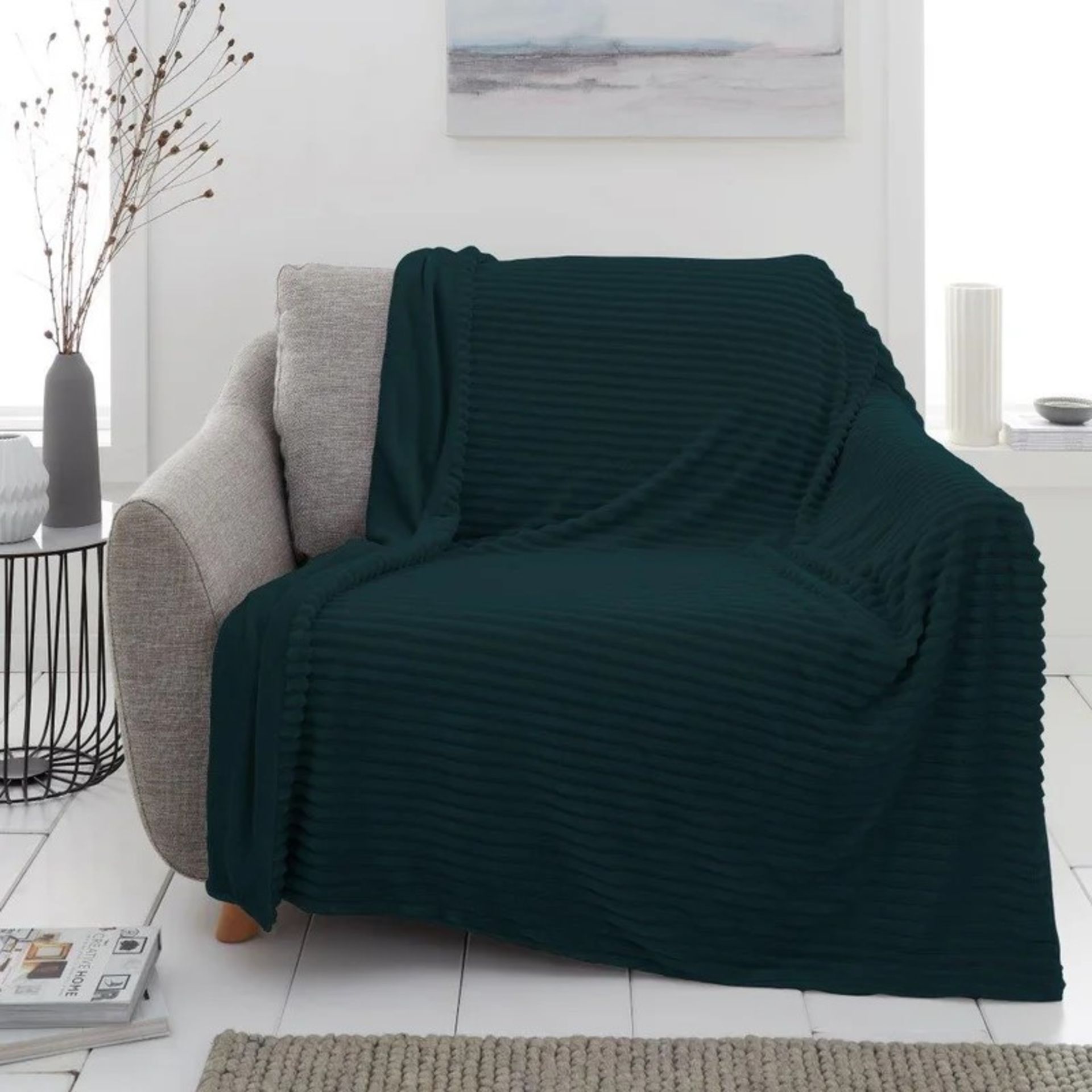 RRP £26.99 - Ramos Throw Chunky Blanket (LIGHTER COLOUR THAN PICTURE)