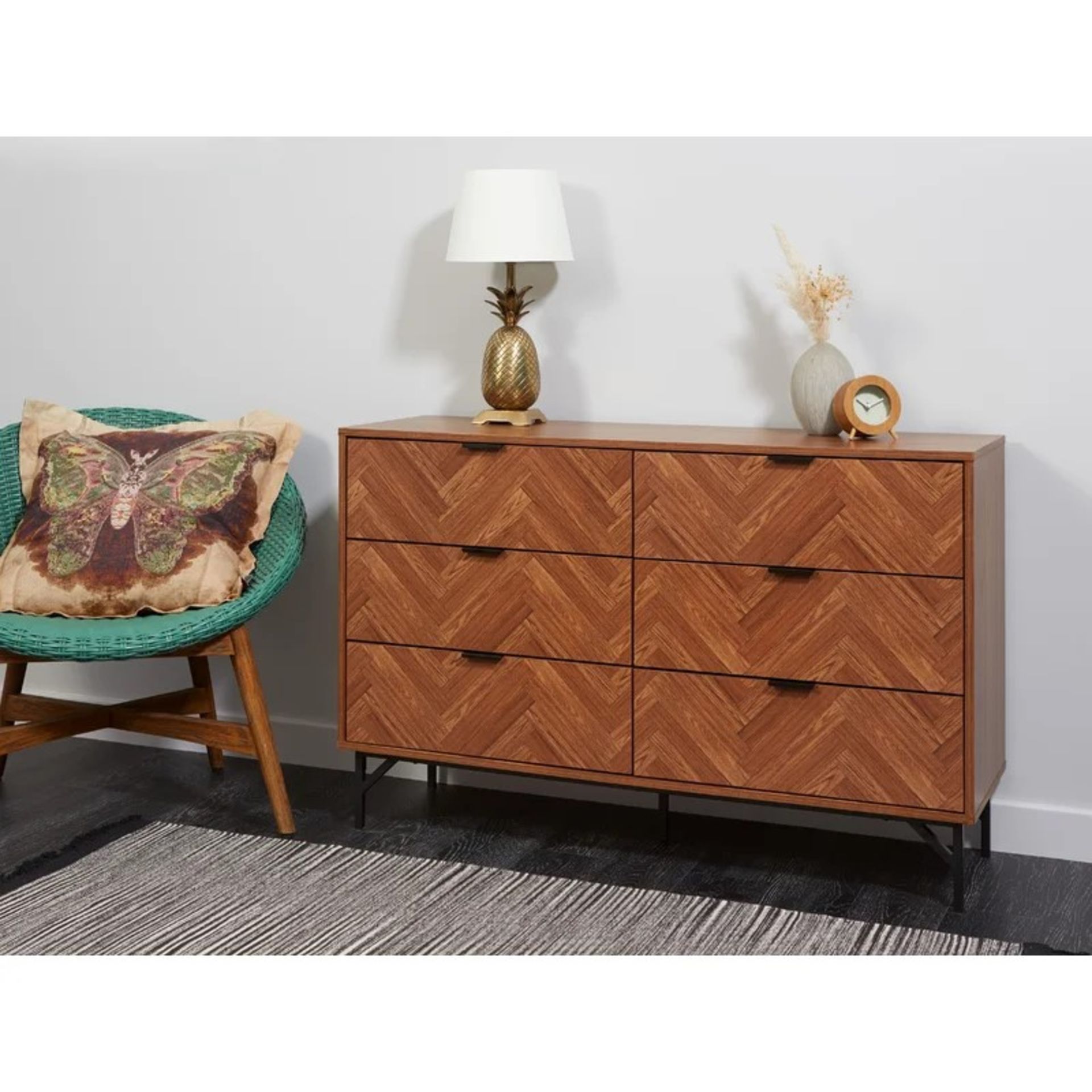 RRP £309.99 - Cornette 6 Drawer 120Cm W Chest Of Drawers - Image 2 of 3