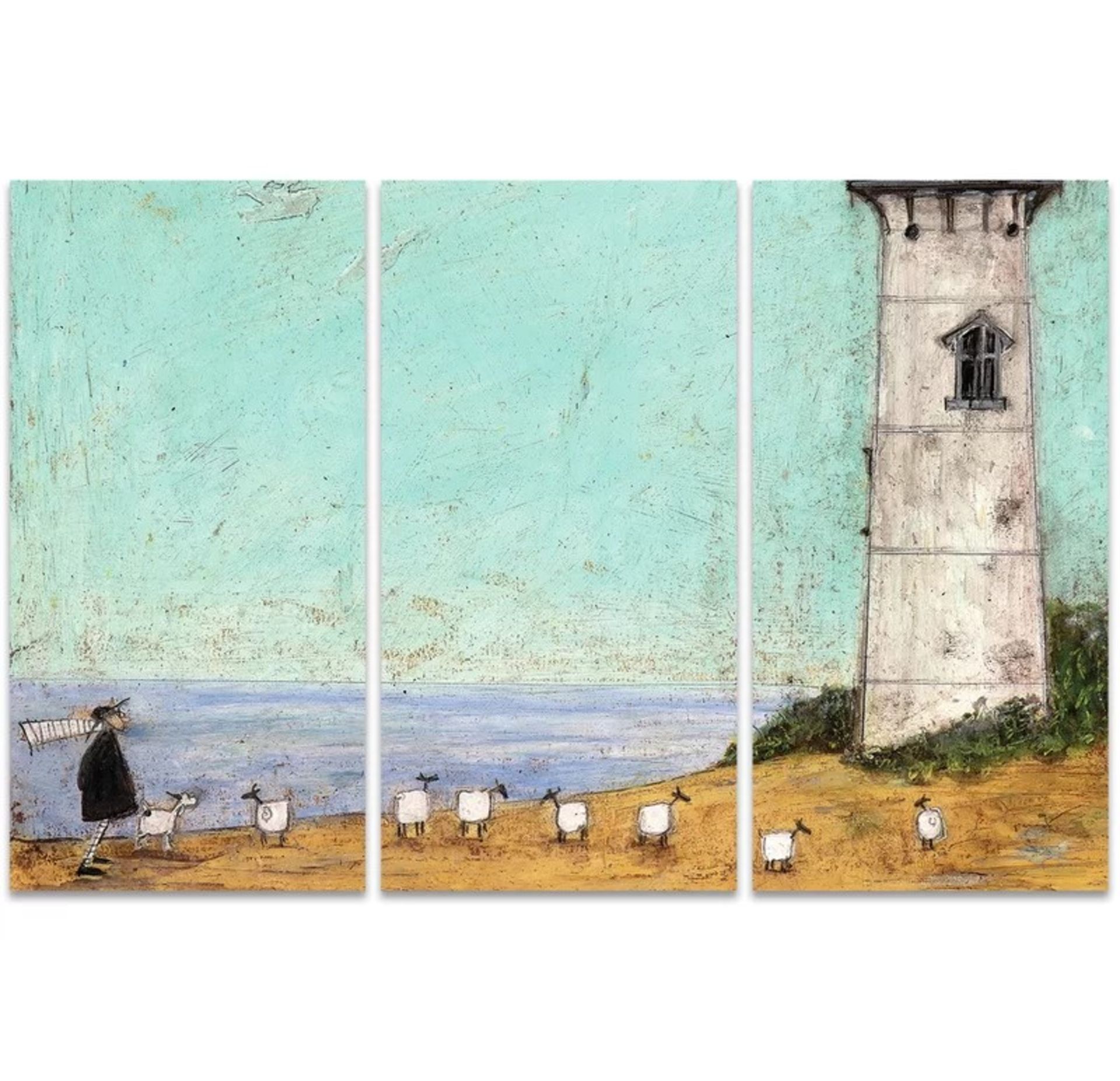 RRP £171.99 - Sam Toft - 3 Piece Multi-Piece Image on Canvas