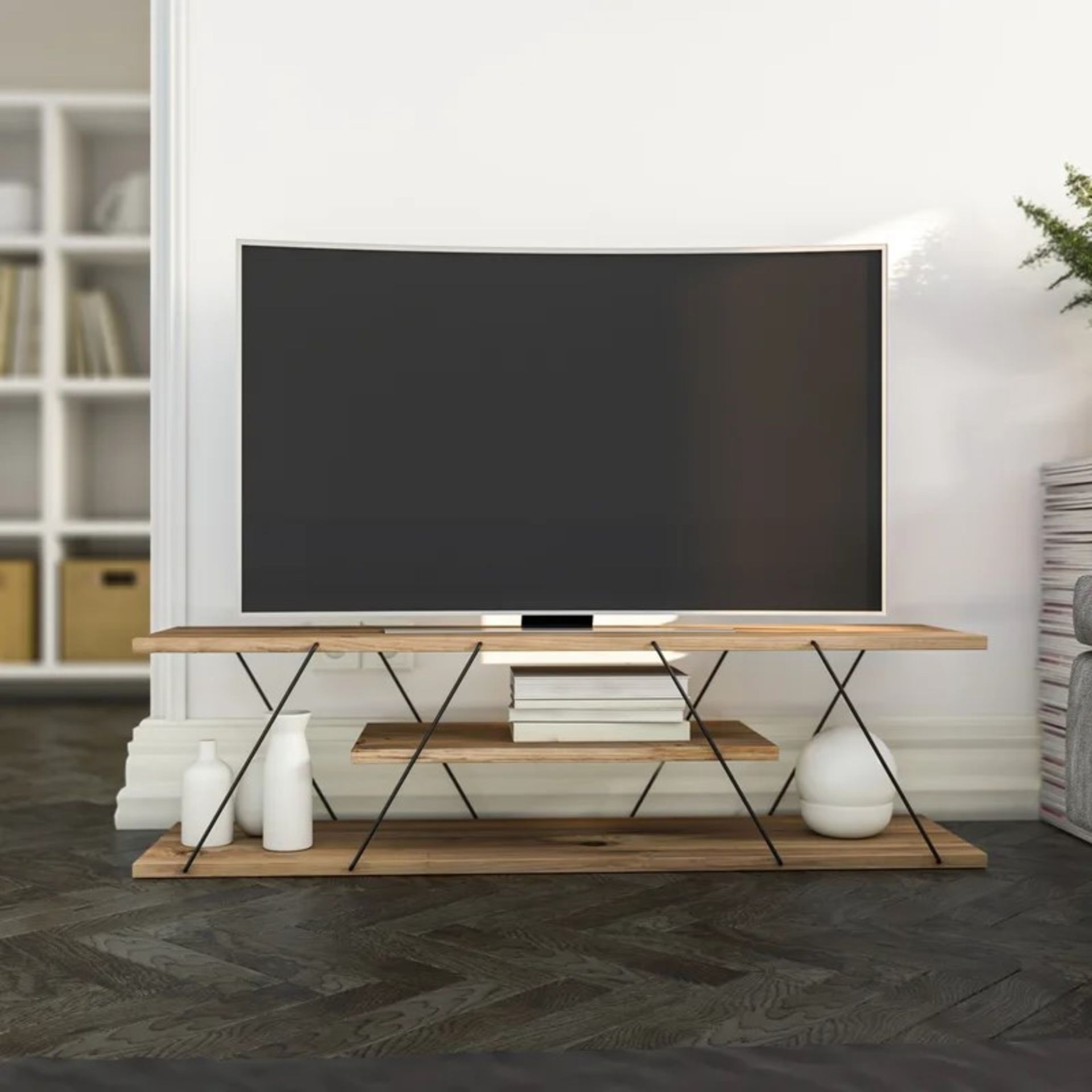 RRP £76.99 - Ewer TV Stand for TVs up to 50" - Image 2 of 2