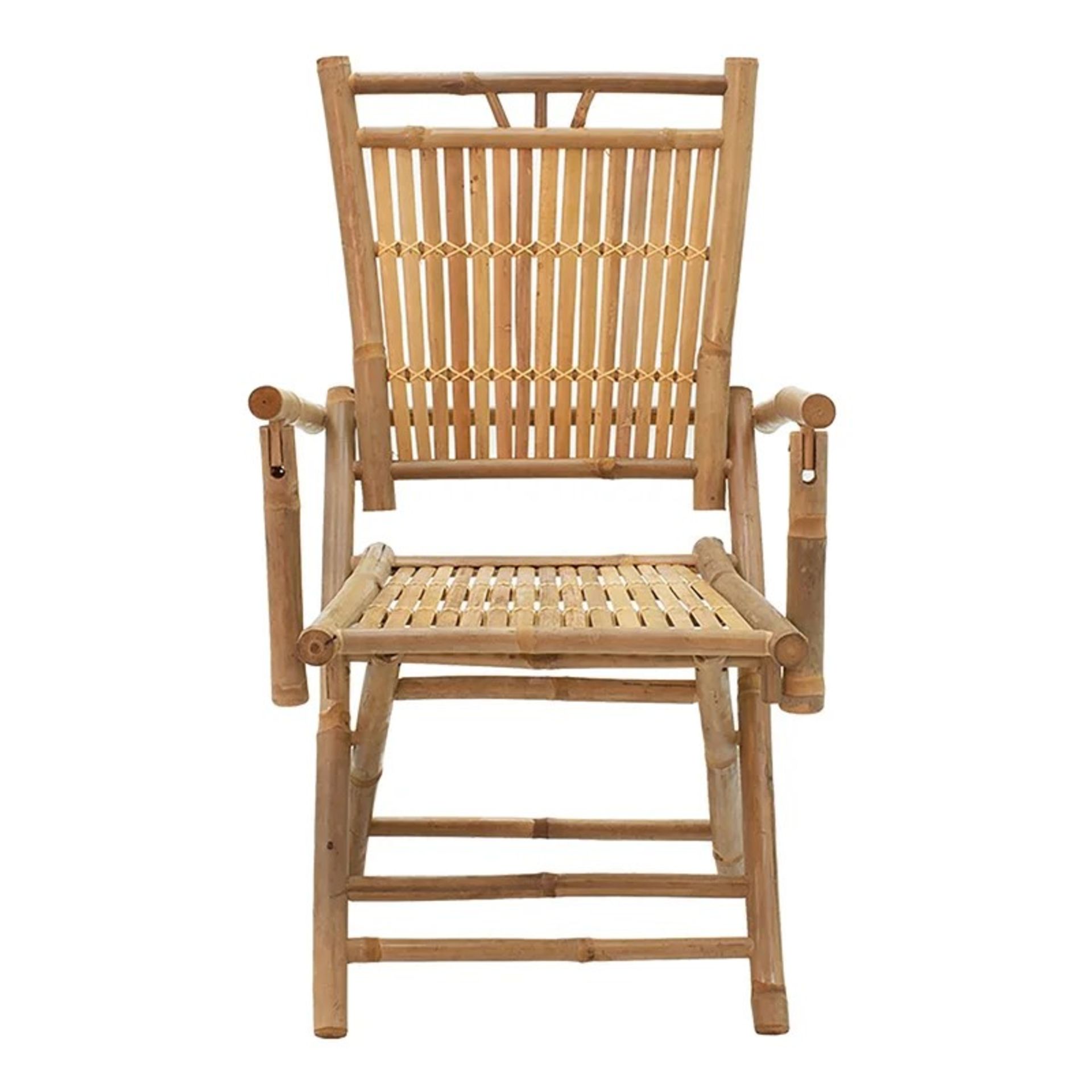 RRP £79.99 - Bamboo Patio Dining Armchair - Image 2 of 2