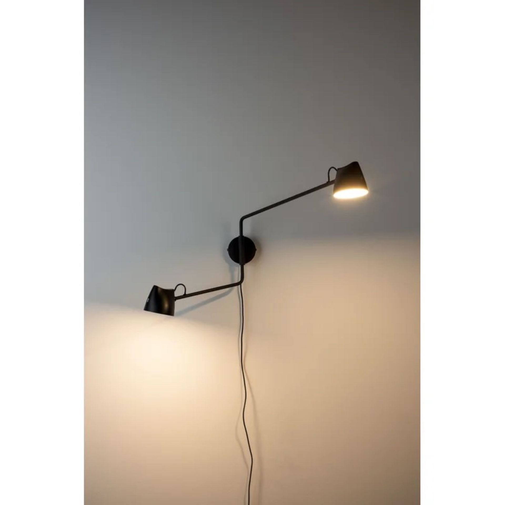 RRP £164 - Bonsell 2 - Light Dimmable Plug-In Black Swing Arm - Image 2 of 2