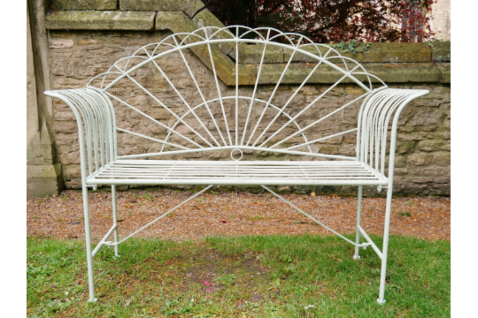 New 127cm Metal Sunrise Bench