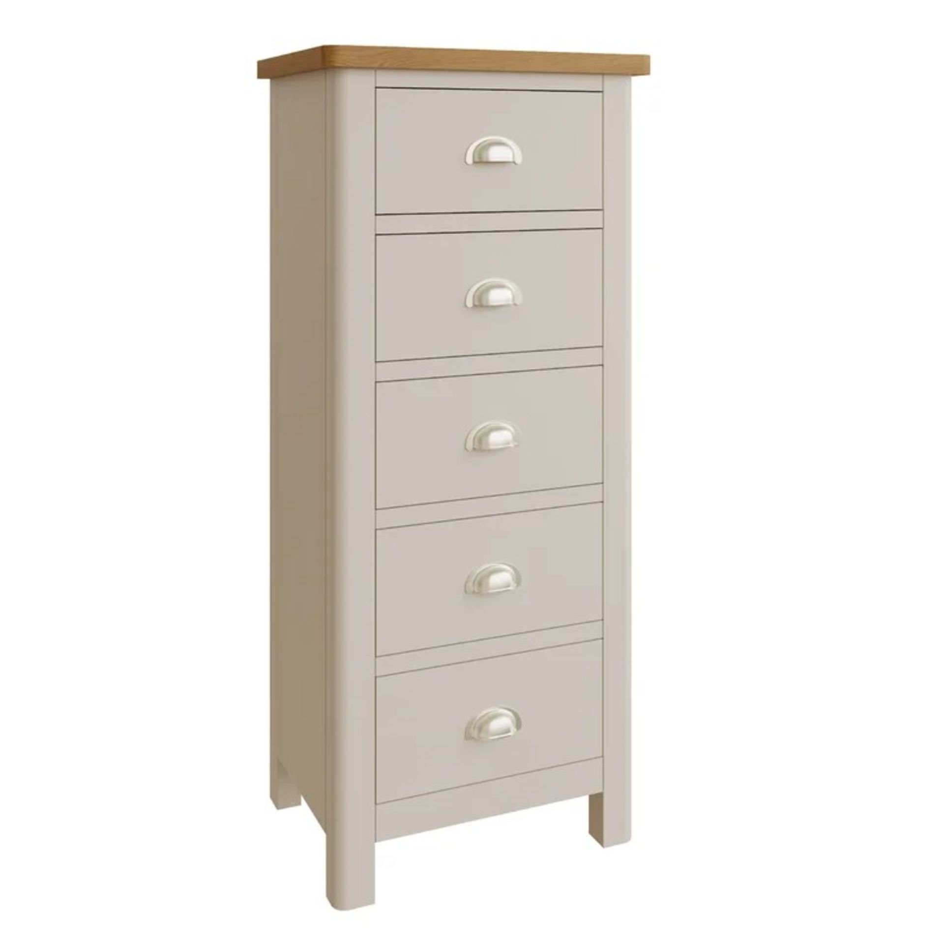 RRP £349. 99 - Lille 5 Drawer 50Cm W Solid Wood Tallboy (FRAME SLIGHLY LOOSE) COLLECTION OR LOCAL - Image 3 of 5