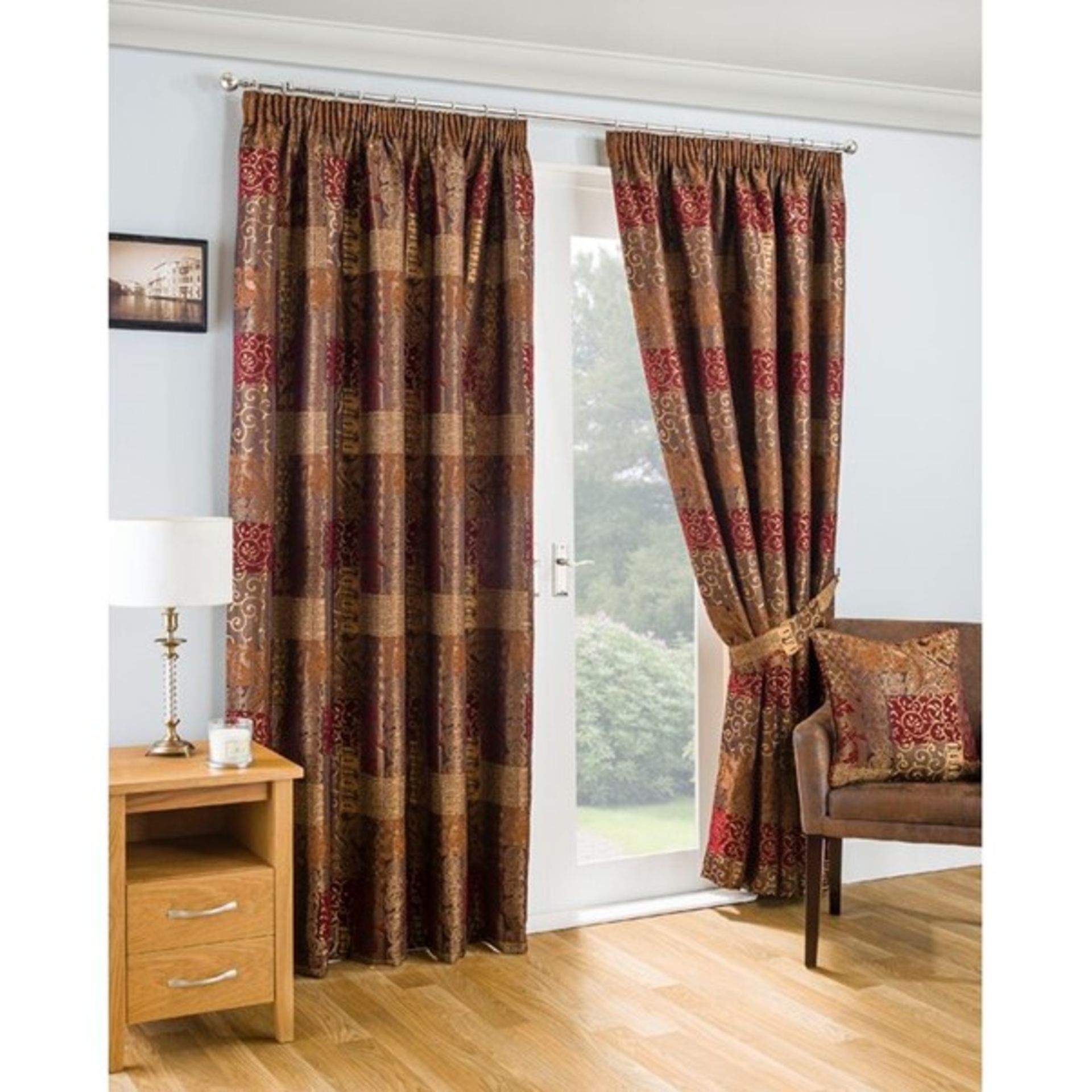 RRP £68.99 - Stangland Pencil Pleat Semi Sheer Curtains (Set of 2)