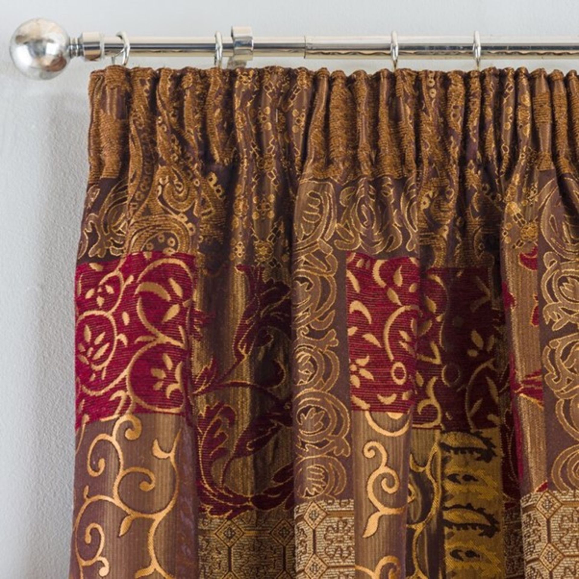 RRP £68.99 - Stangland Pencil Pleat Semi Sheer Curtains (Set of 2) - Image 2 of 2