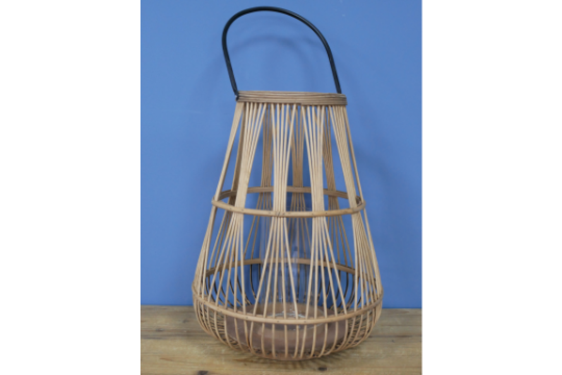 New Large Indoor/Outdoor Woven Lantern - Image 2 of 2