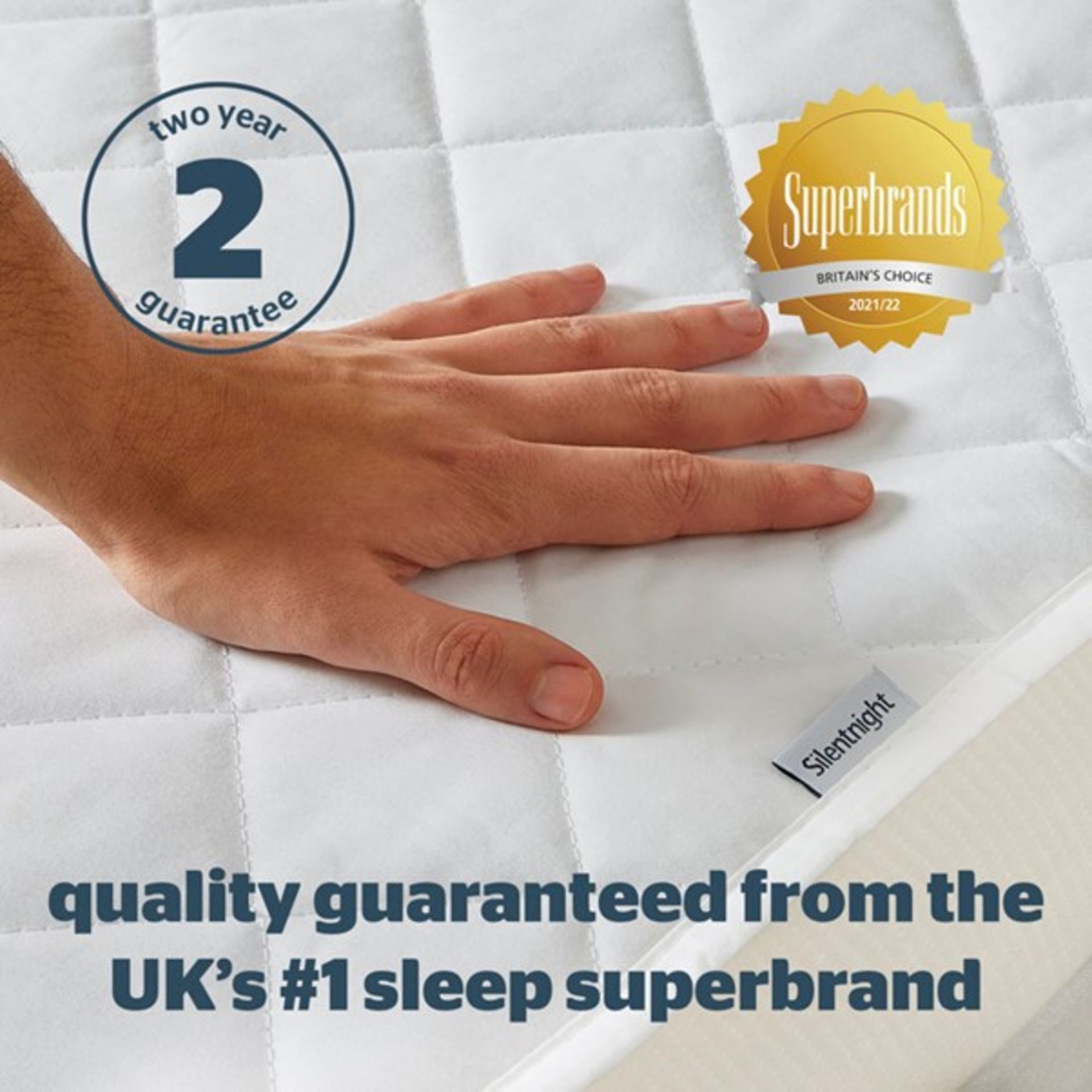 RRP £22.99 - 3FT Single Silentnight Pure Cotton Mattress Protector - Image 2 of 2