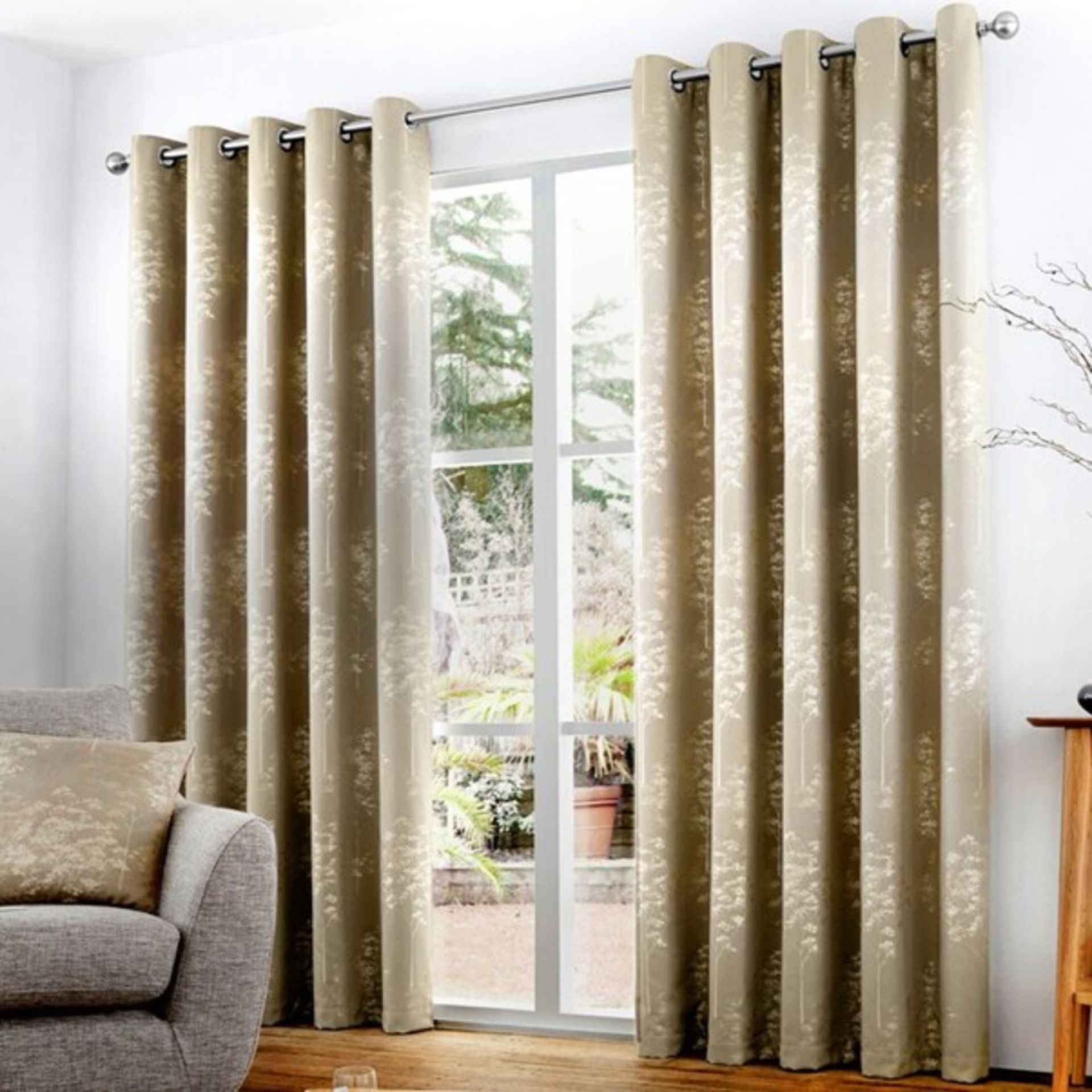 RRP £94.99 - Bockman Eyelet Room Darkening Curtains (Set of 2)