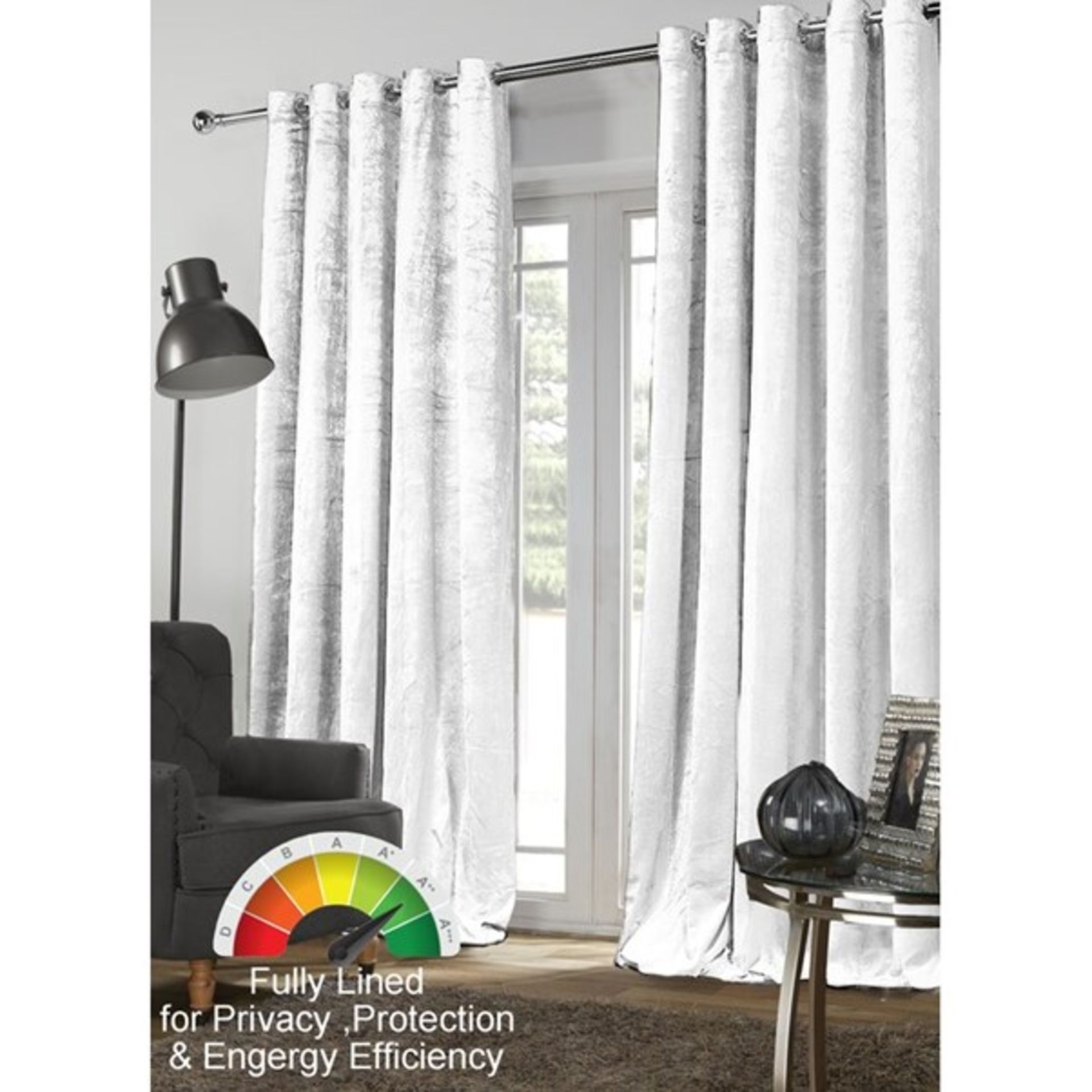RRP £130 - Seay Eyelet Room Darkening Thermal Curtains (Set of 2) - Image 2 of 2