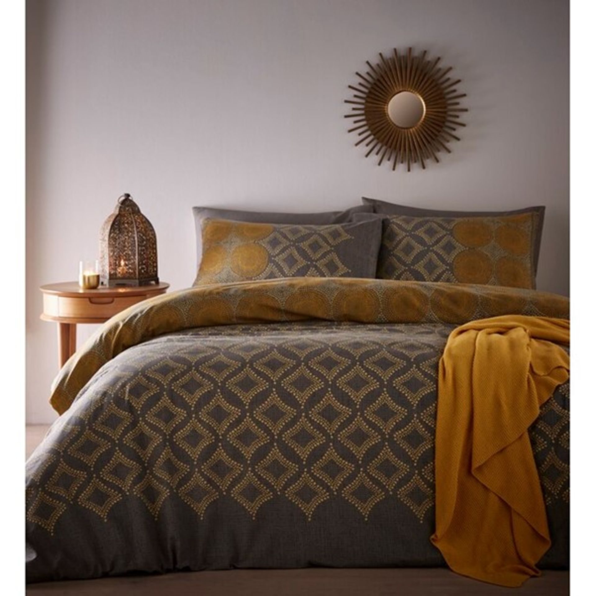 RRP £48 - 6FT Super King Xander Duvet Cover Set