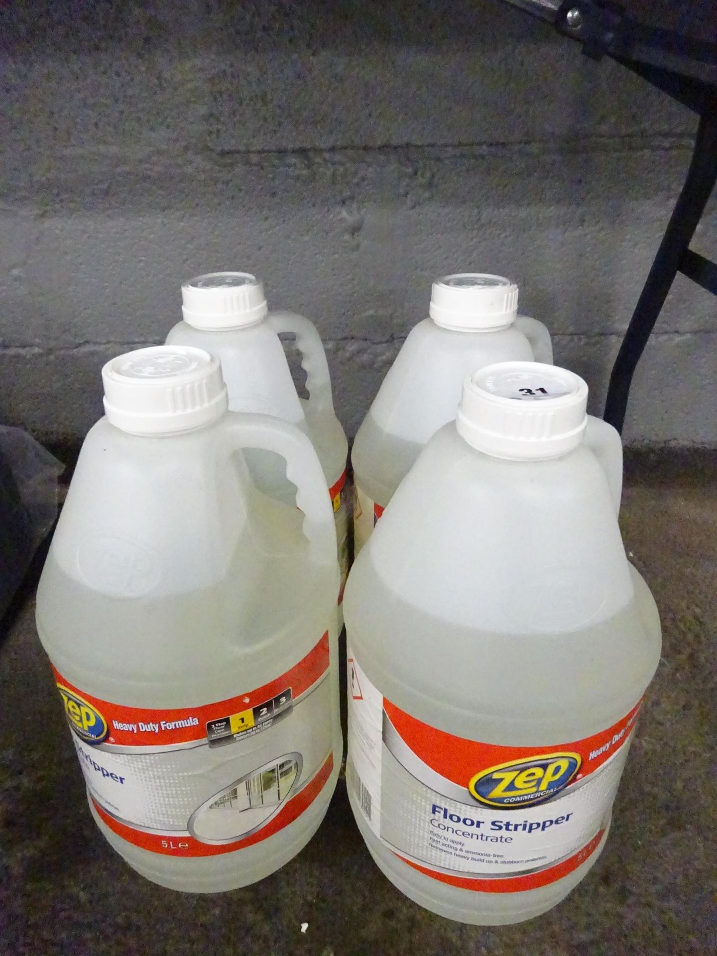 4 X 5 LITRE TUBS OF ZIP FLOOR CLEANER & STRIPPER