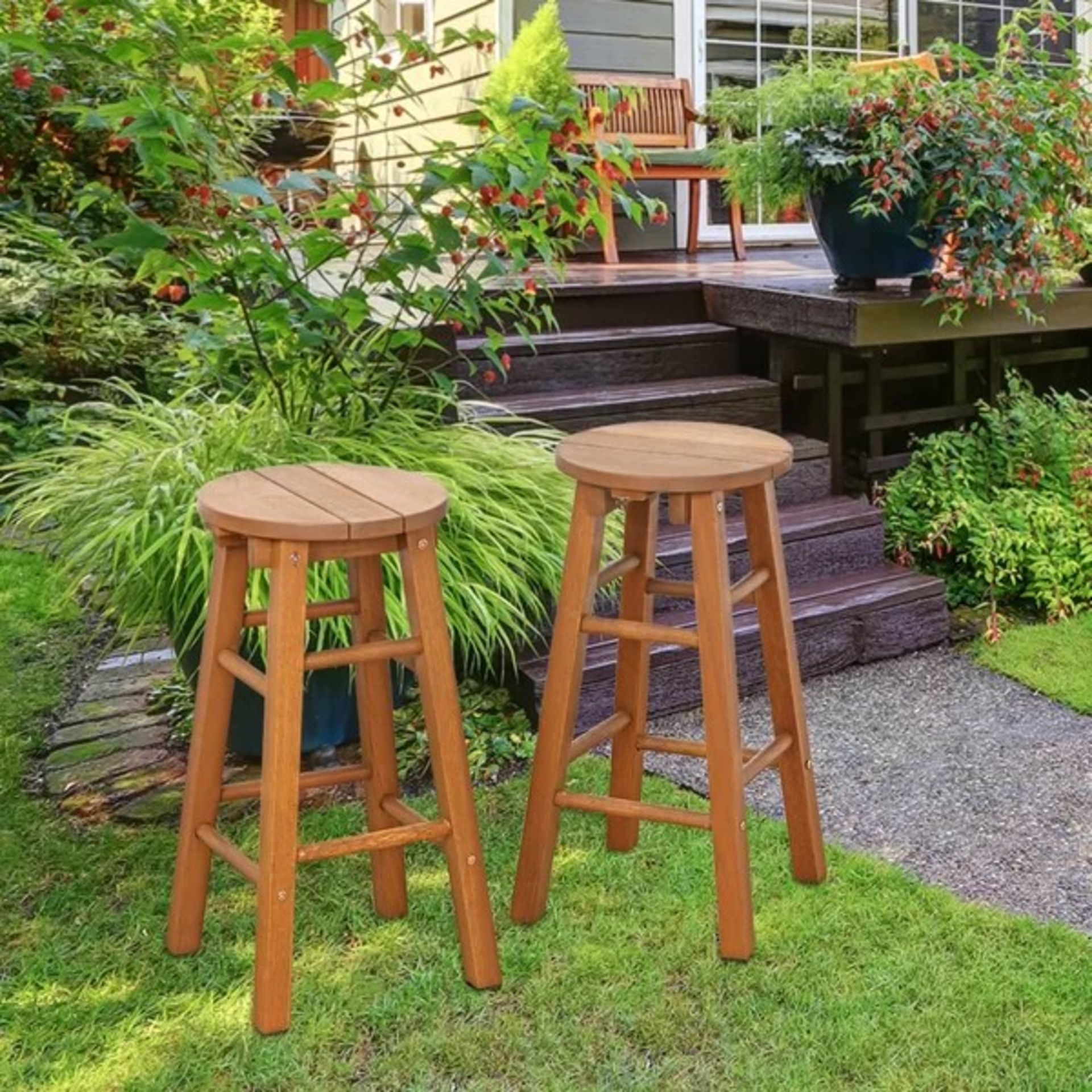 RRP £94.99 - Abi-Jo 60cm Bar Stool - Set 2