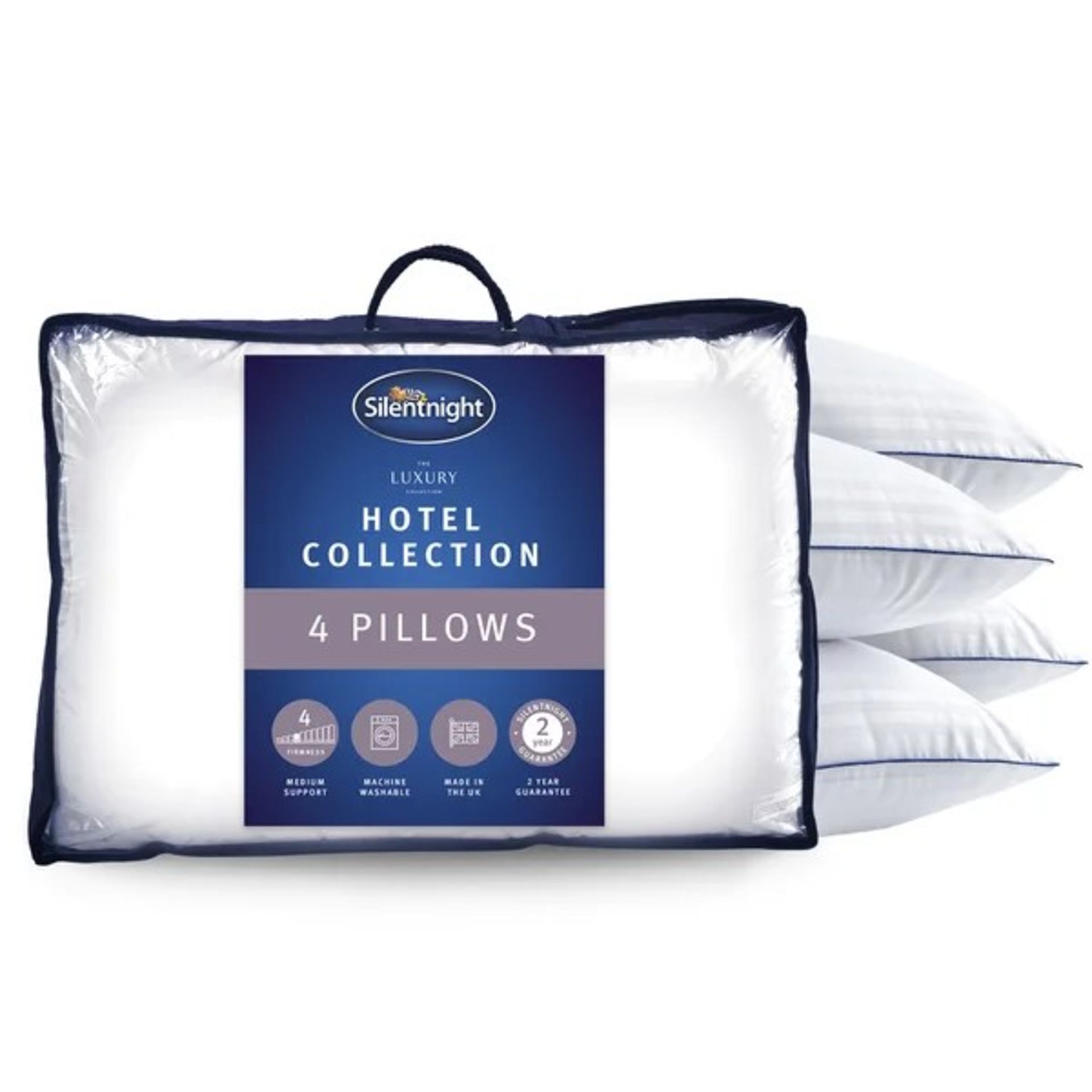 RRP £30.00 - Silentnight Hotel Collection Piped Edge Pillow - Pack Of 4 - Image 2 of 2