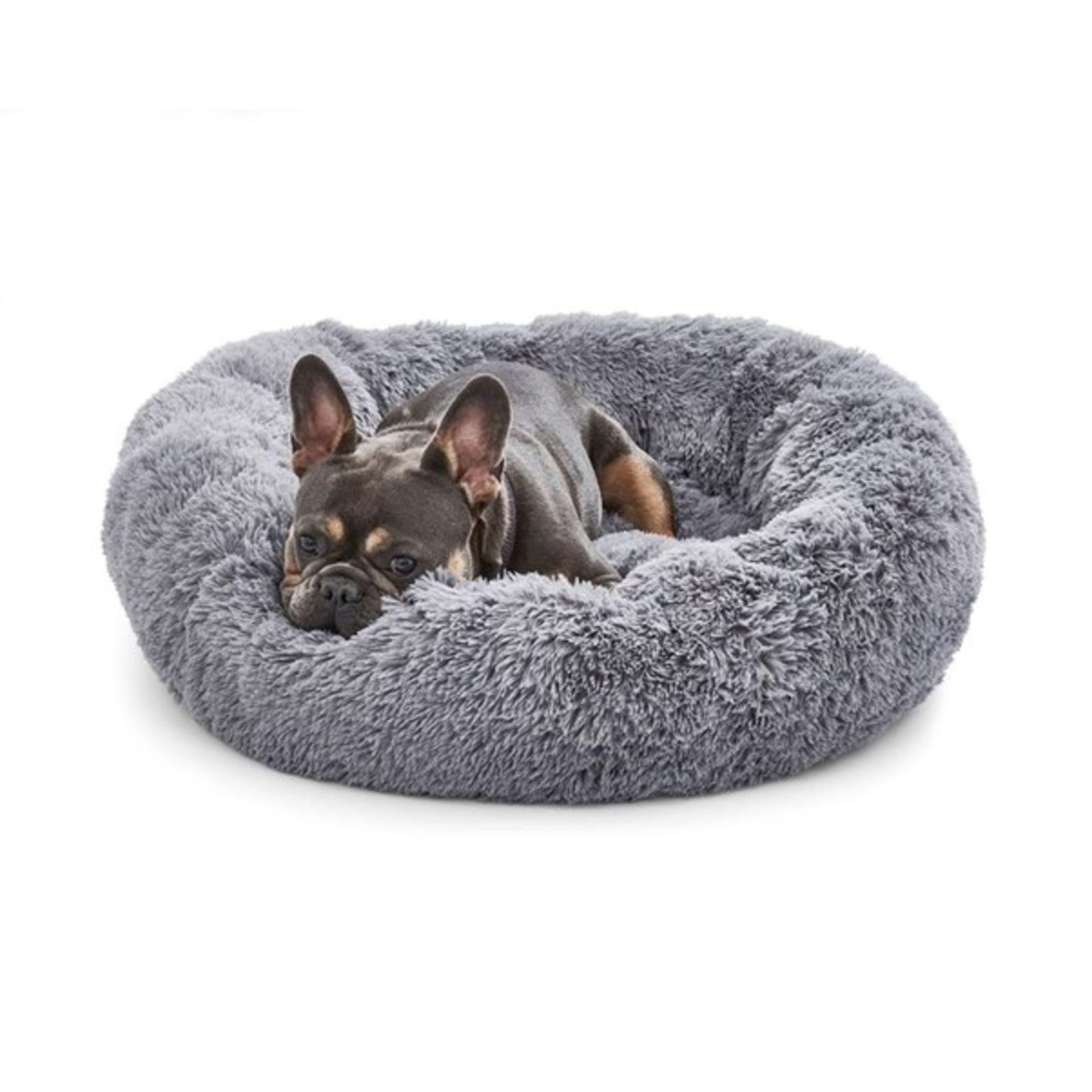 RRP £34.99 - Calming Doughnut Pet Bed in Grey