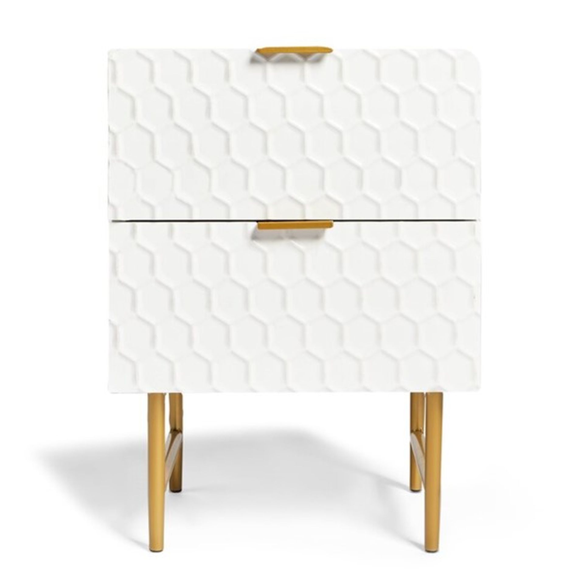 RRP £133.99 - Brampt 2 Drawer Bedside Table - Image 2 of 3