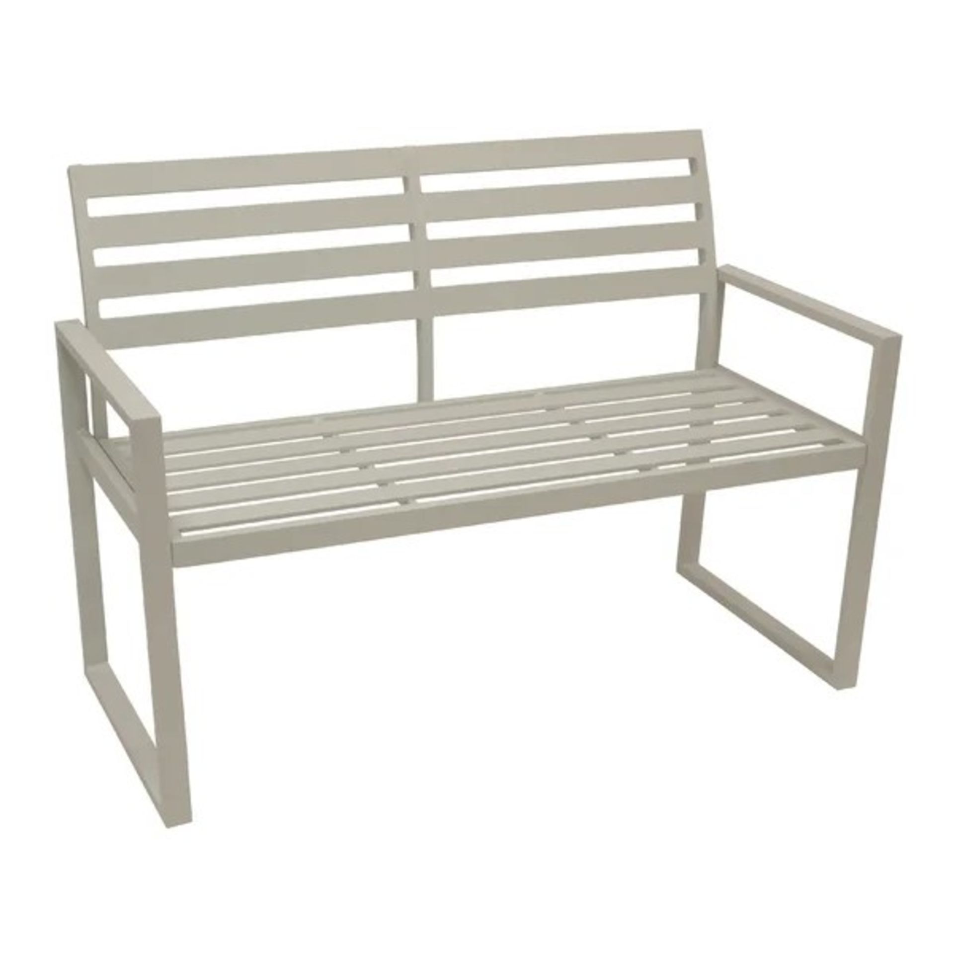 RRP £184.99 - Mulhouse Aluminium Park Bench - White