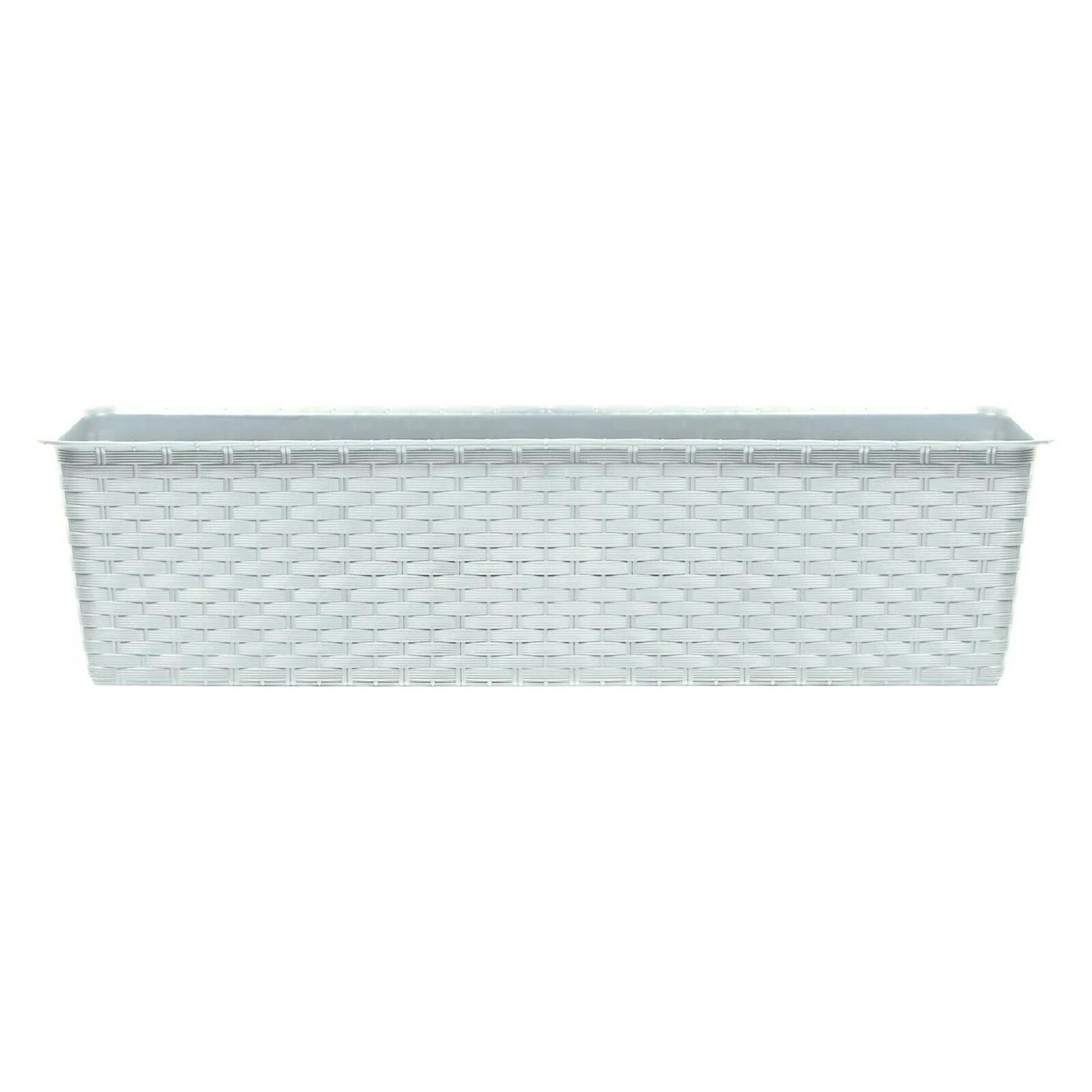 RRP £20.99 - Erni Plastic Planter Box (Set of 2) White