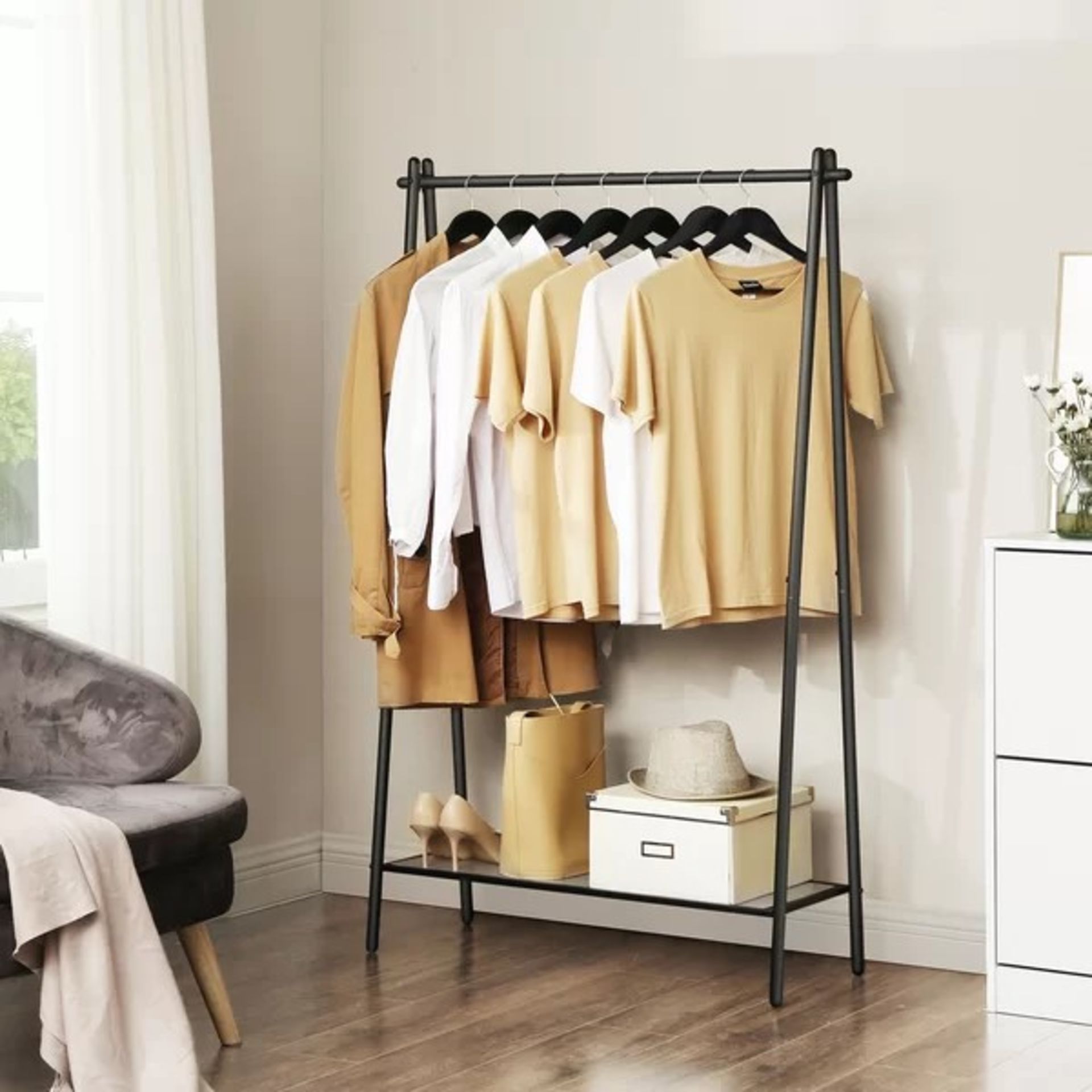 RRP £69.99 - Dimmick 92.5cm Wide Clothes Rack