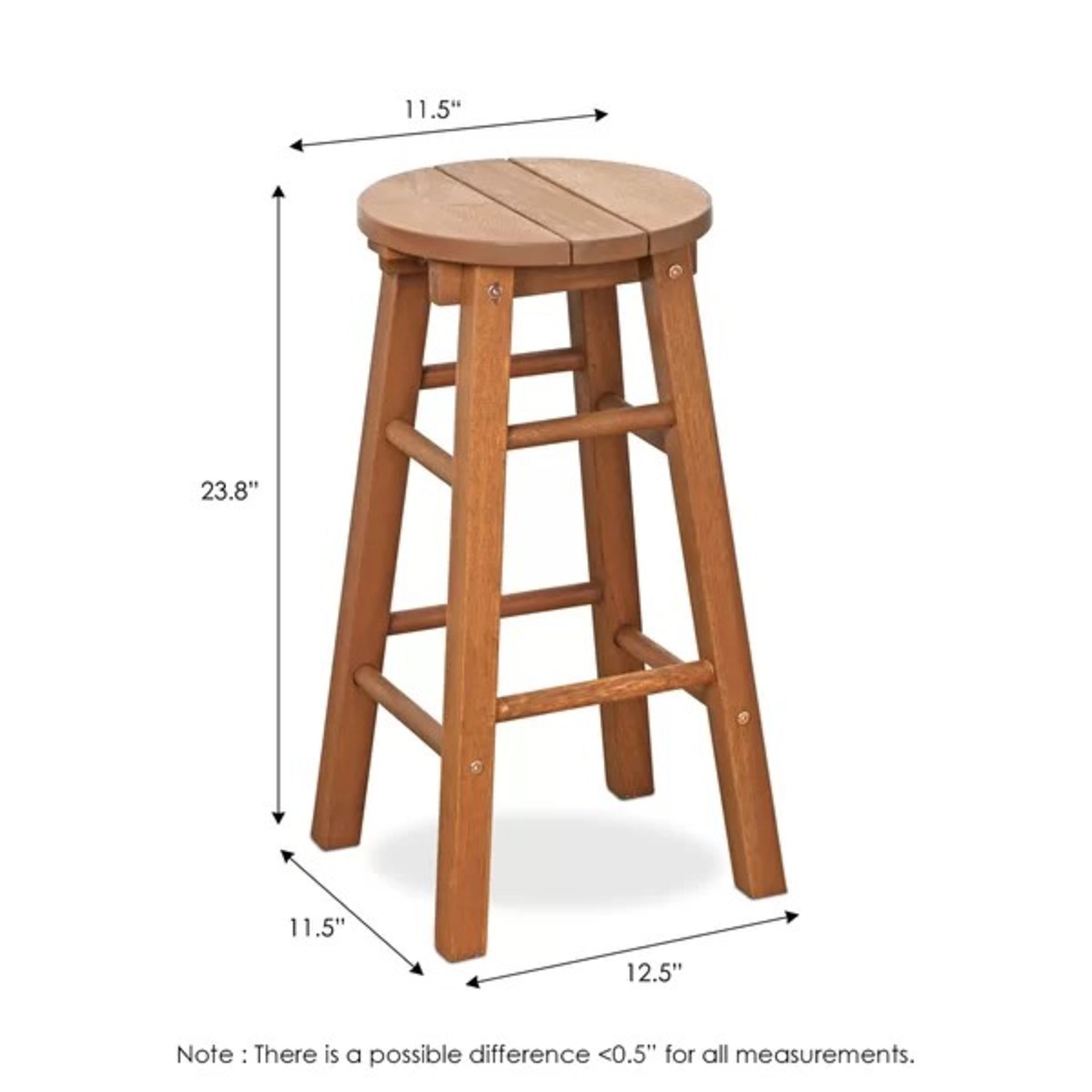 RRP £94.99 - Abi-Jo 60cm Bar Stool - Set 2 - Image 2 of 2