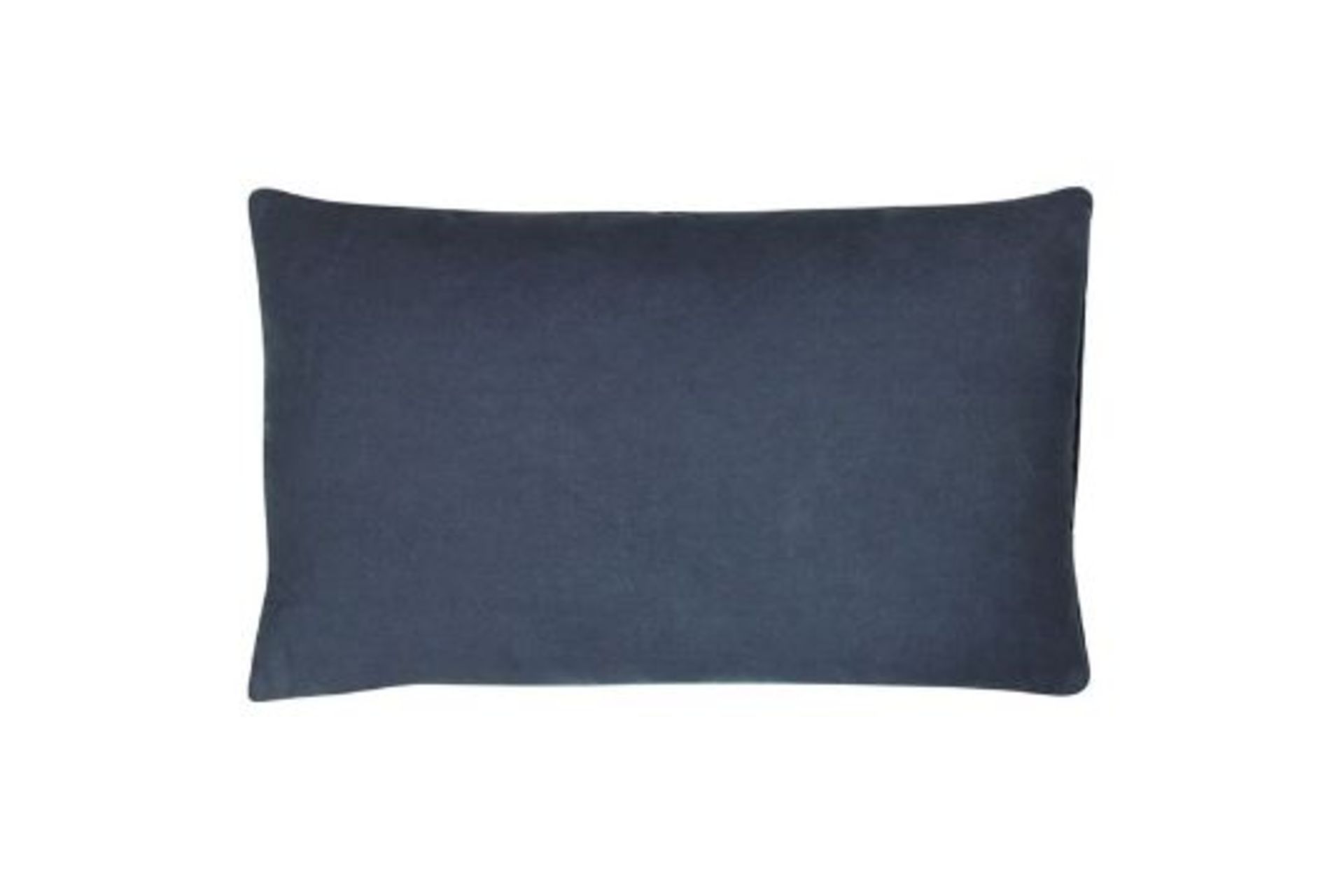 RRP £17.99 - Werts Geometric Lumbar Cushion Cover - Navy - 30cm H x 50cm W x 0.5cm D - Image 2 of 2