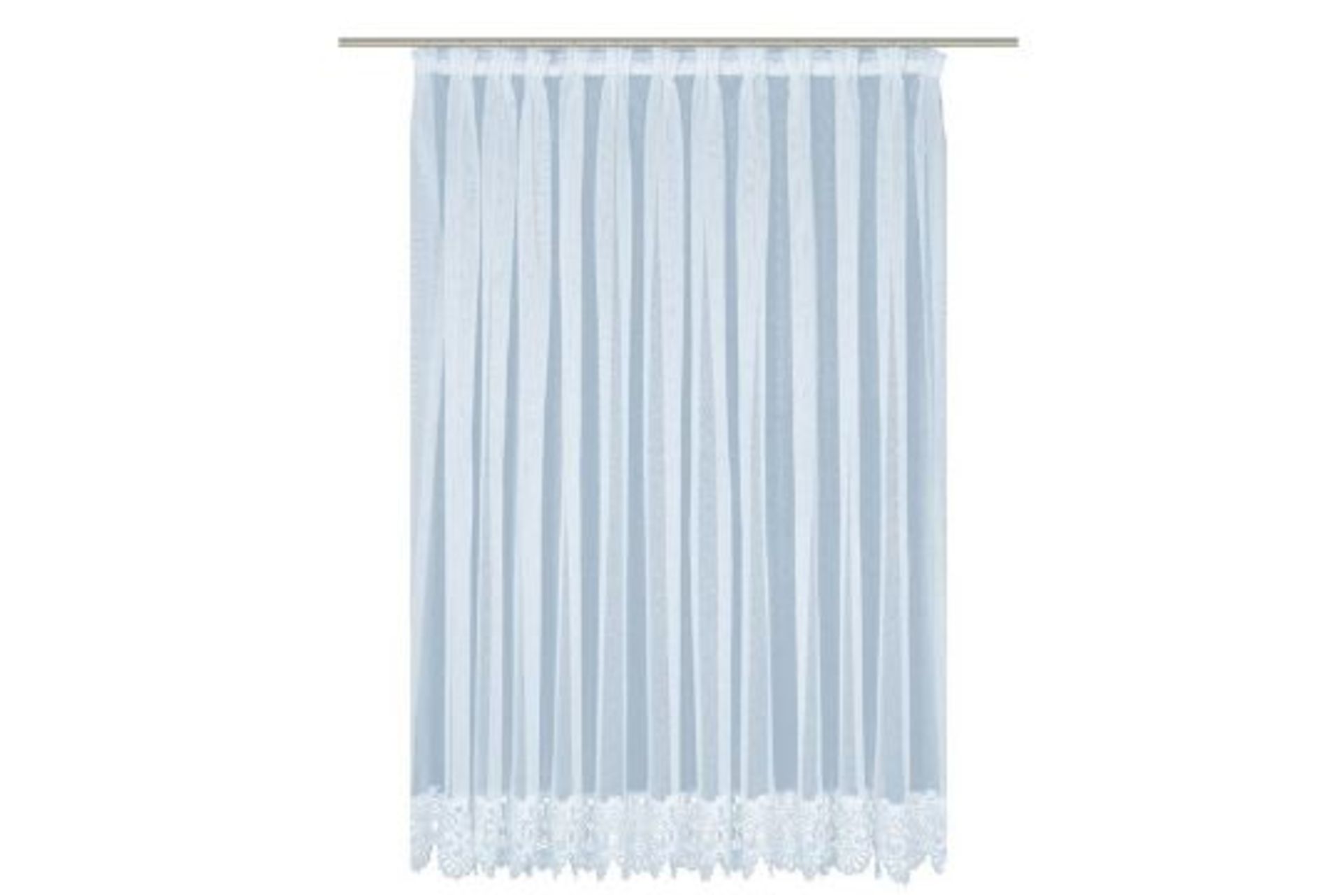 RRP £226.99 - Longoria Pencil Pleat Semi-Sheer Single Curtain - 245cm x 300cm Size per panel