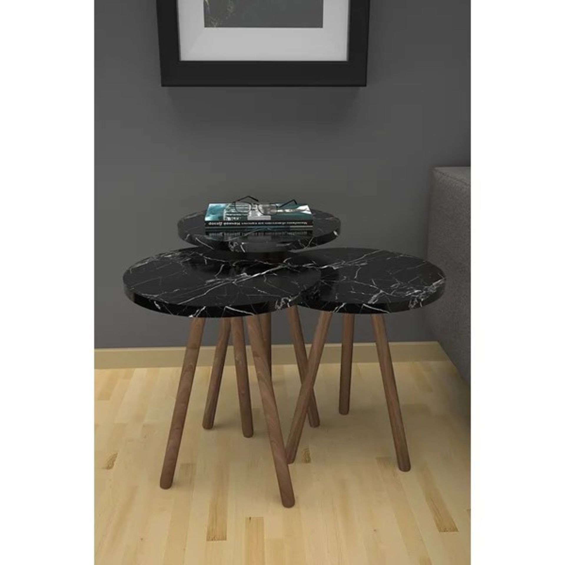 RRP £72.99 - Litteral 3 Legs Coffee Table - 34cm L x 34cm D