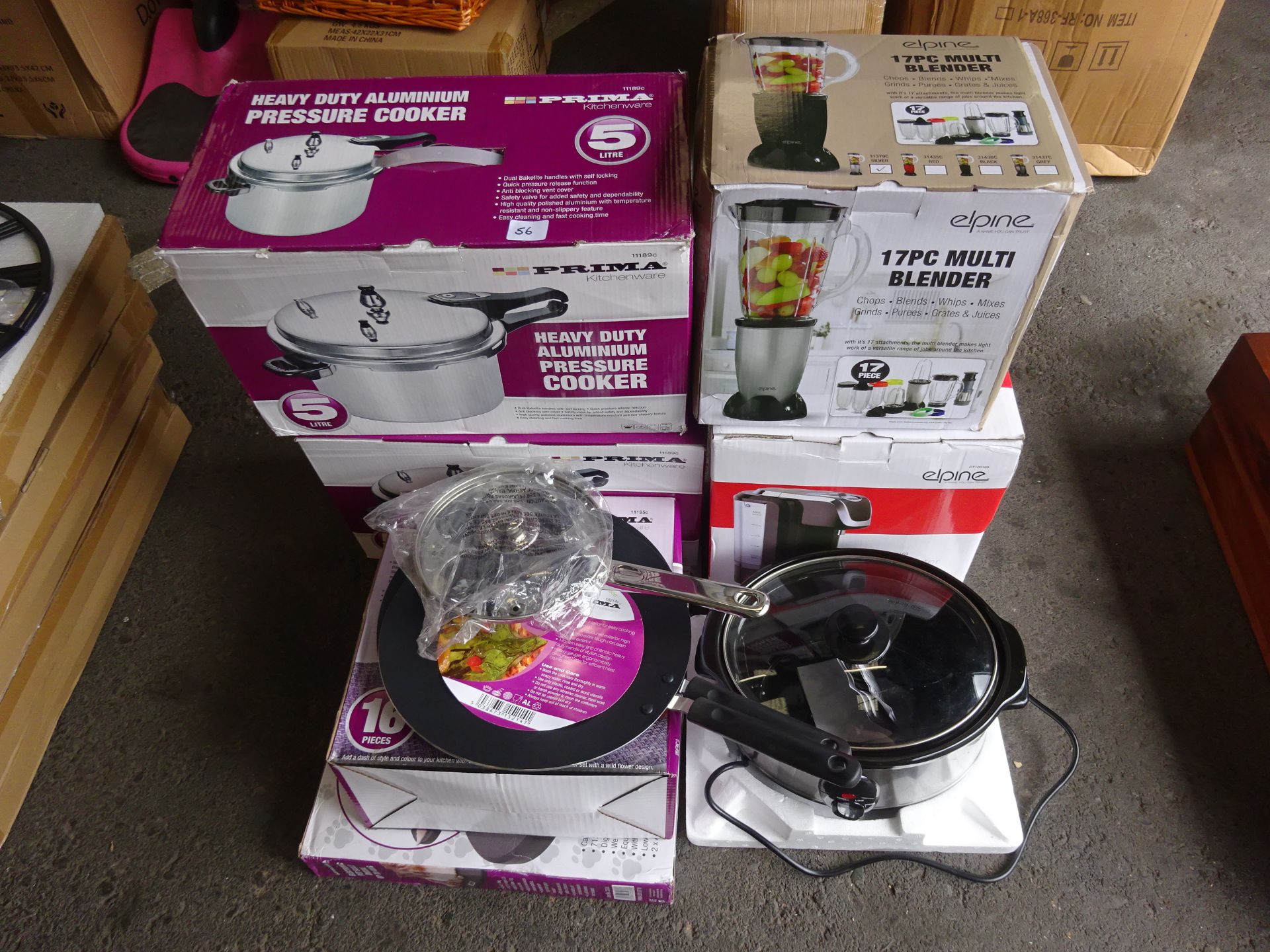 2 PRESSURE COOKERS, MULTI BLENDER, WATER DISPENSER, SLOW COOKER, KITCHENWARE & ODDS