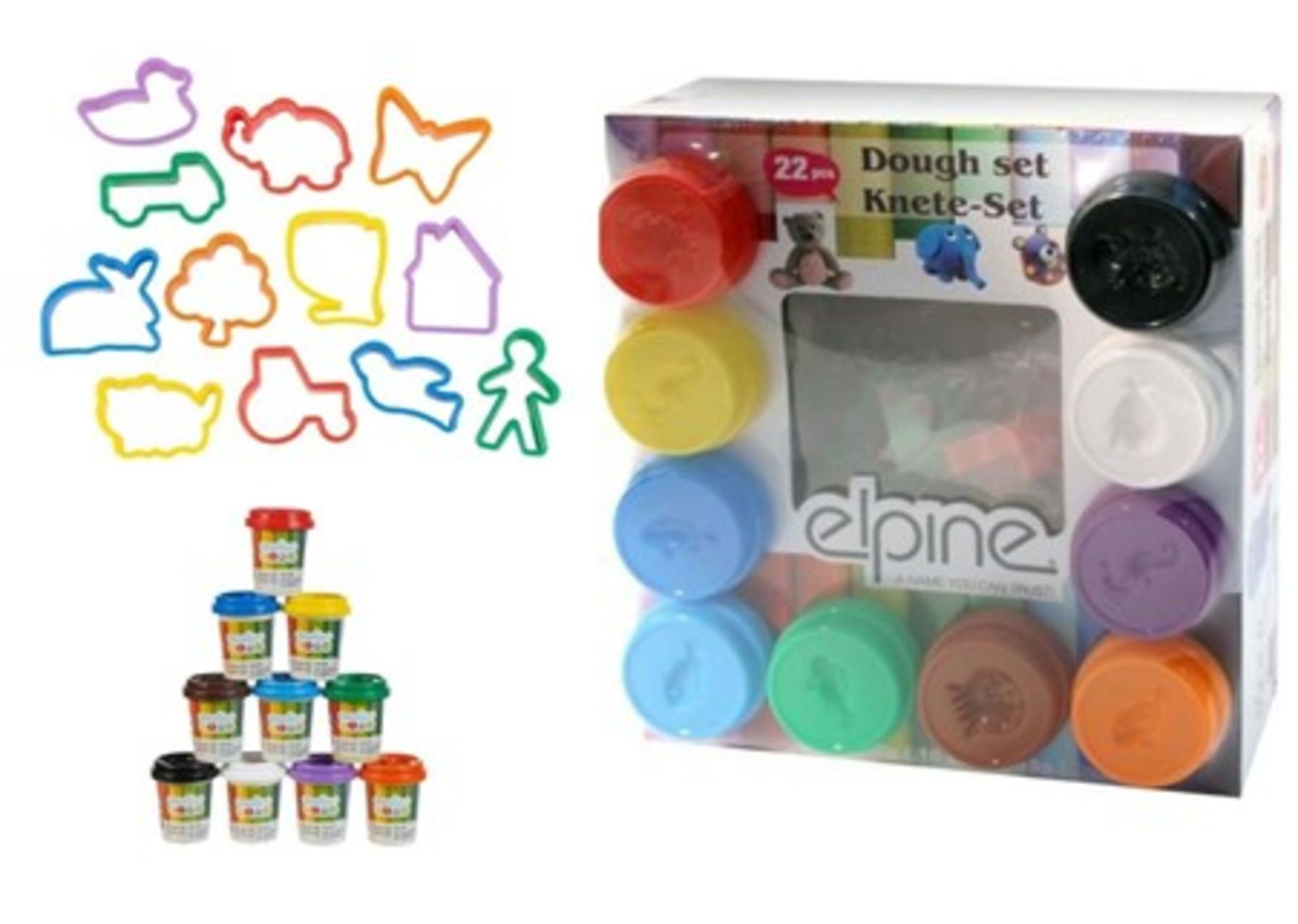 New Elpine 22pc Dough Play Set