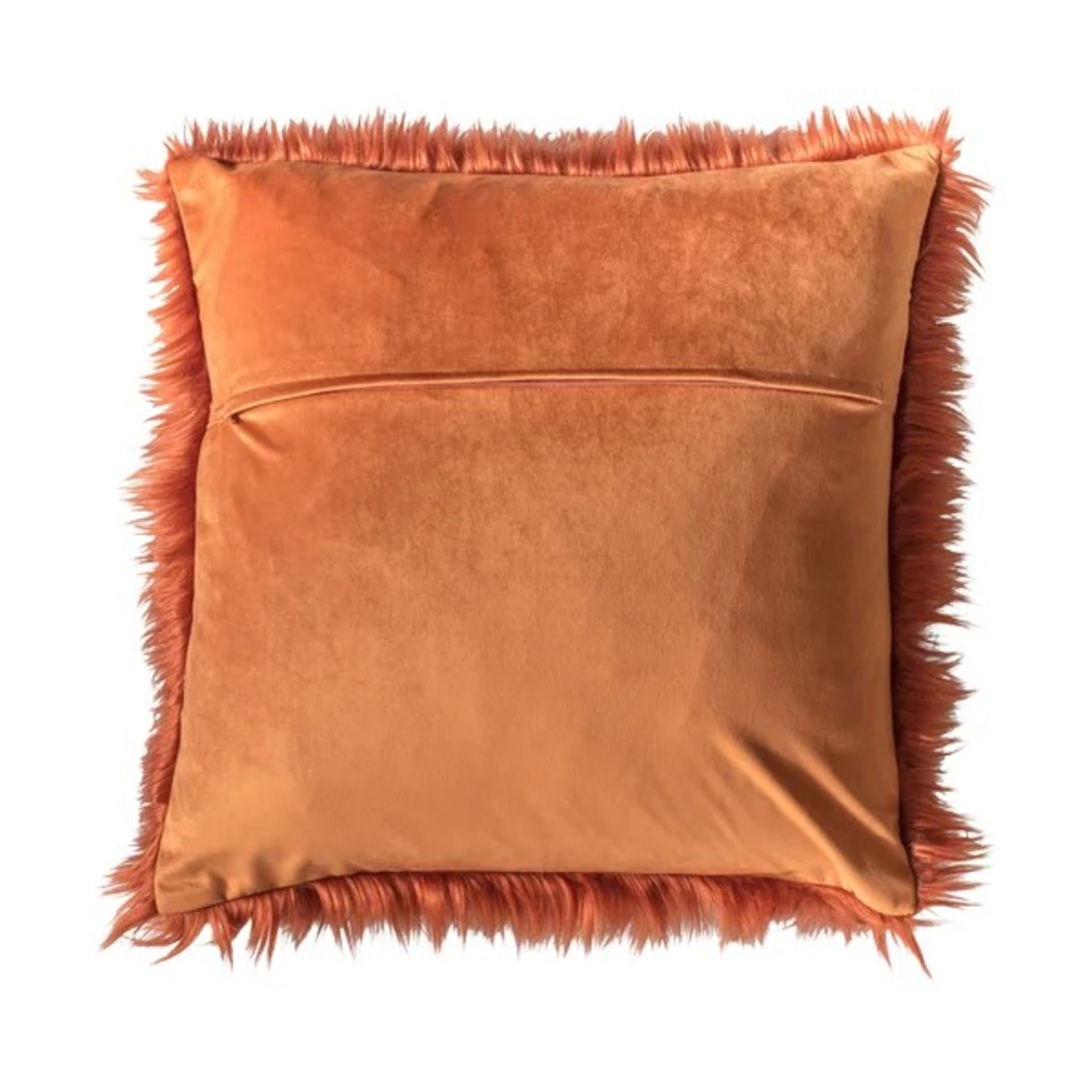 RRP £ 38.99 - Ferrell Faux Cushion -Orange - 550 X 550mm - Image 2 of 2