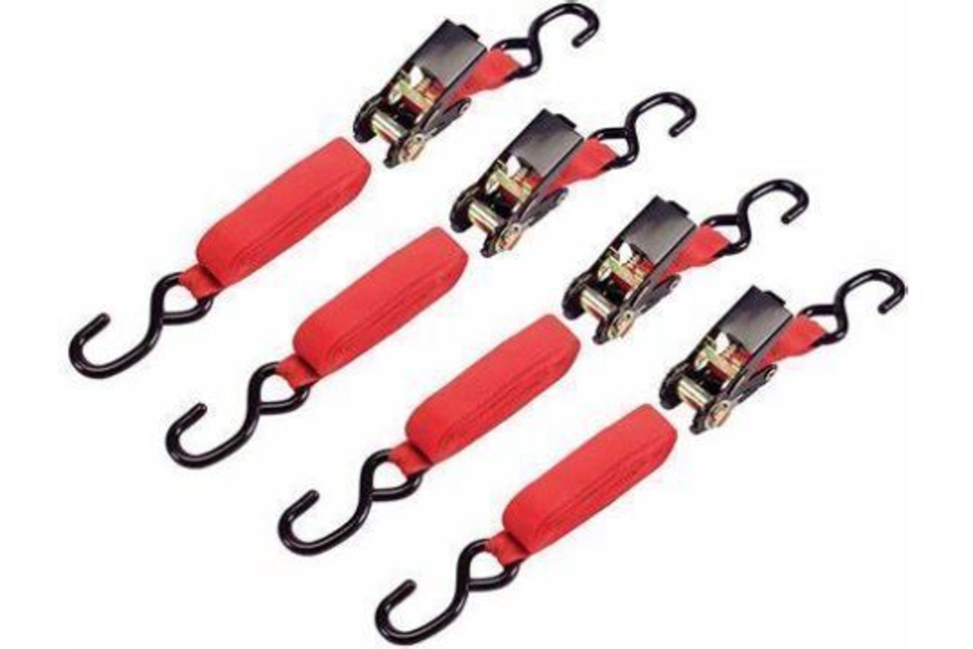 New Roadster 1 x 15ft 4pm Ratchet Ratchet Tie Down Set