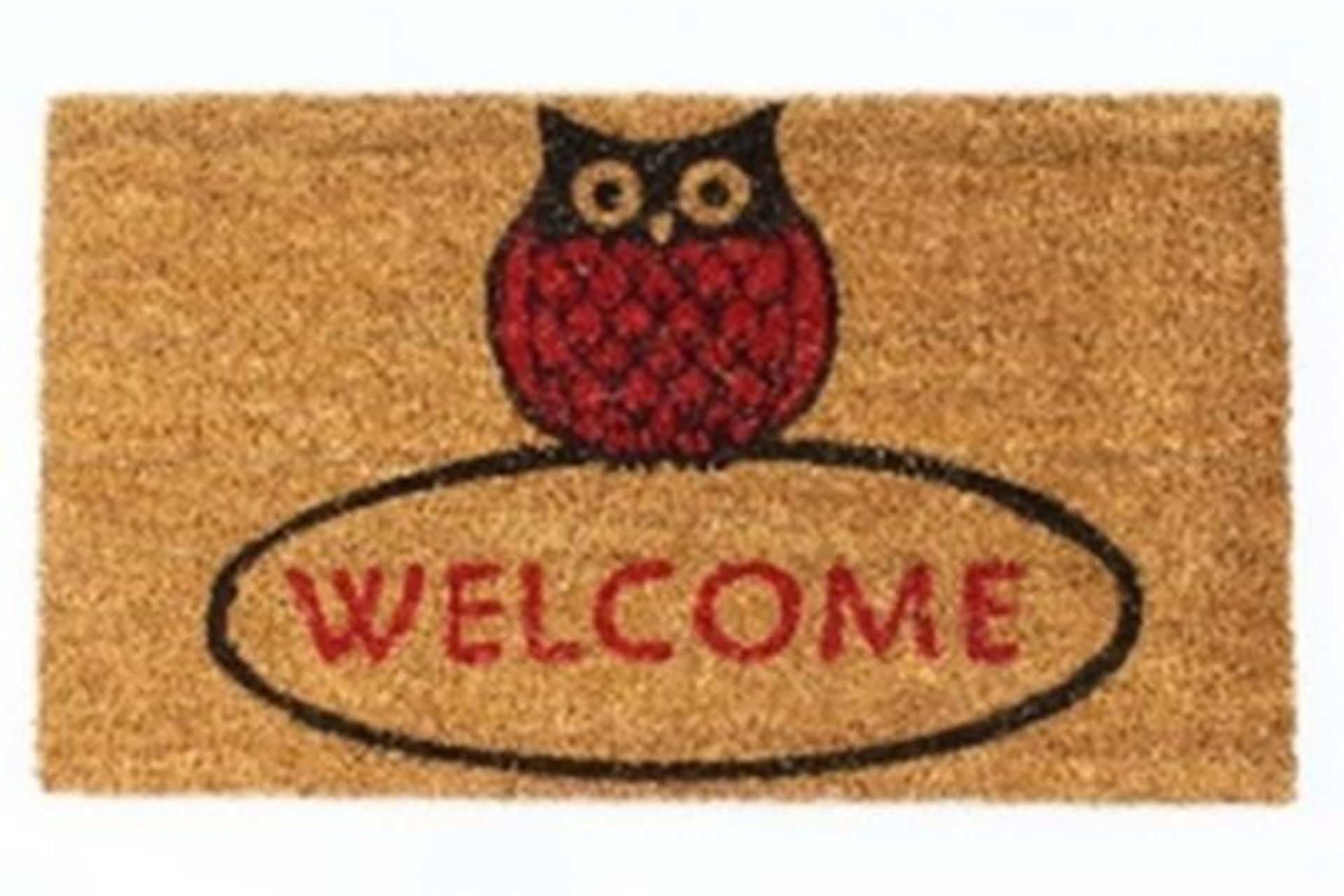 New Welcome Owl Heavy Wearing Door Matt - 40cm H x 70Cm W x 1.5cm D