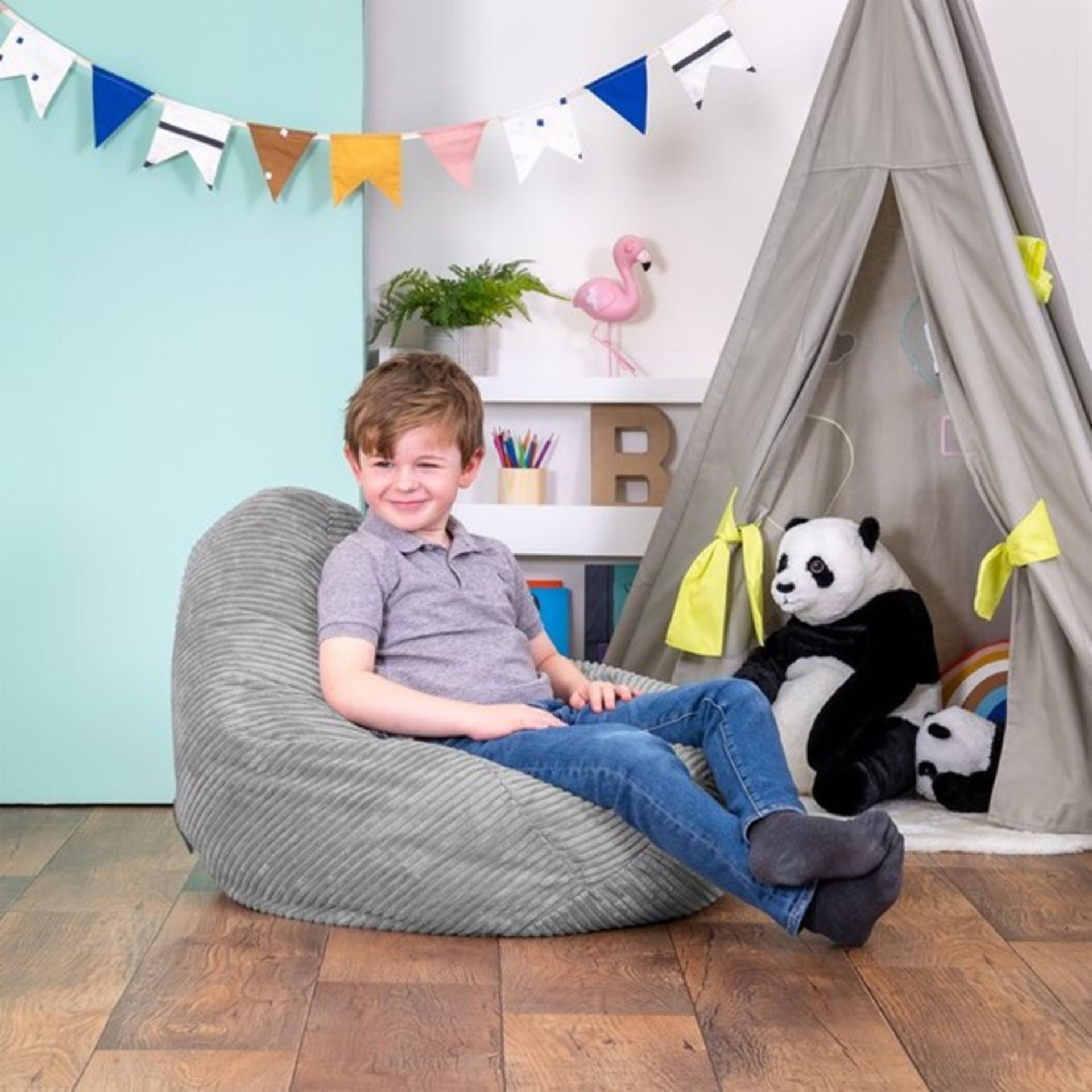 RRP £59.99 - Mini Dalton Bean Bag Chair - 59cm H x 69cm W x 65cm D - COLLECTION ONLY