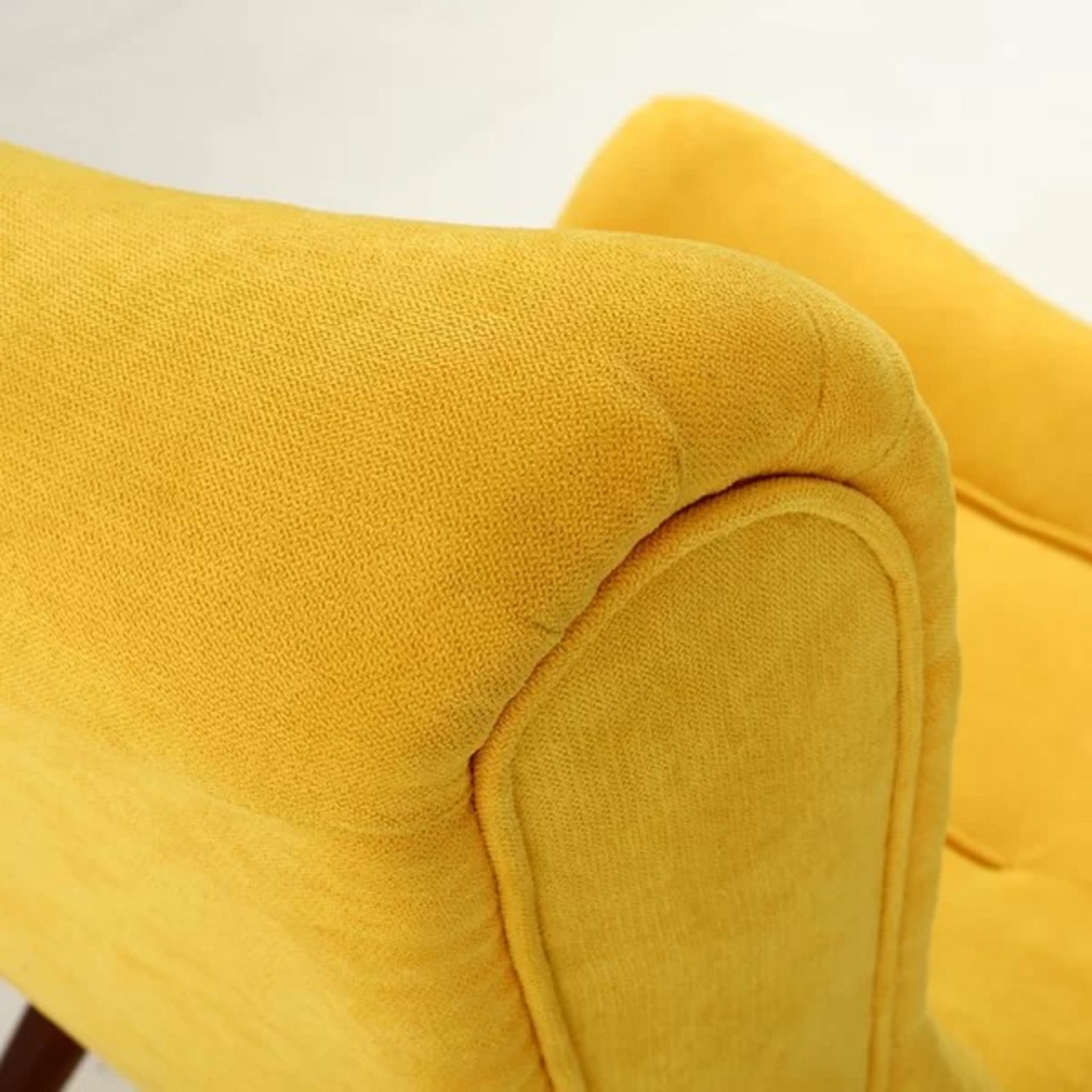 RRP £509.00 - Hardin Lounge Chair and Footstool - Upholstery Colour: Yellow - Image 2 of 3