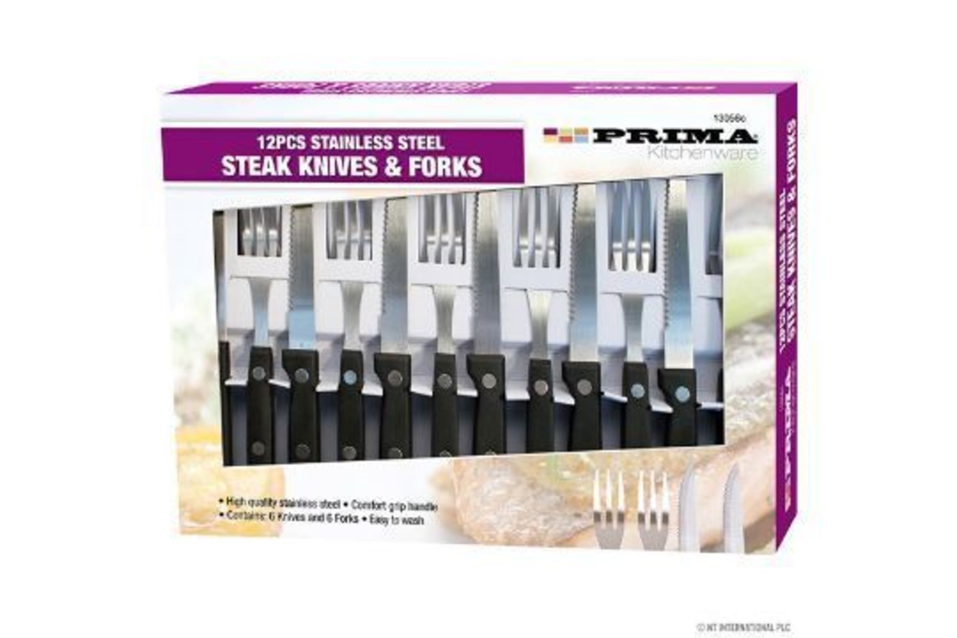 New Prima 12pc Knife and Fork Set in Window Box
