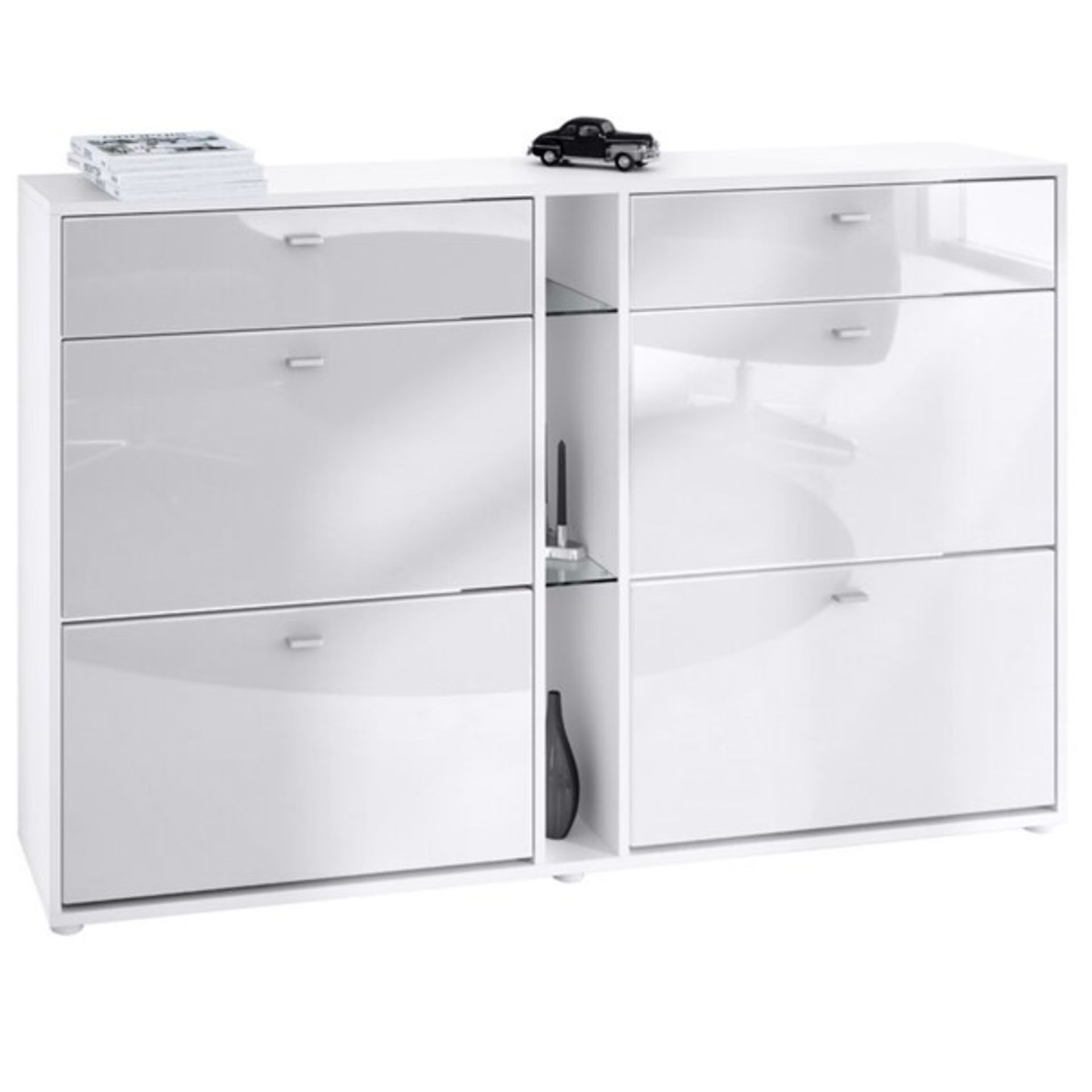 RRP £353.99 - Today 32 Pair Flip Down Shoe Storage - 95cm H x 155cm W x 28cm D - COLLECTION ONLY - Image 2 of 3