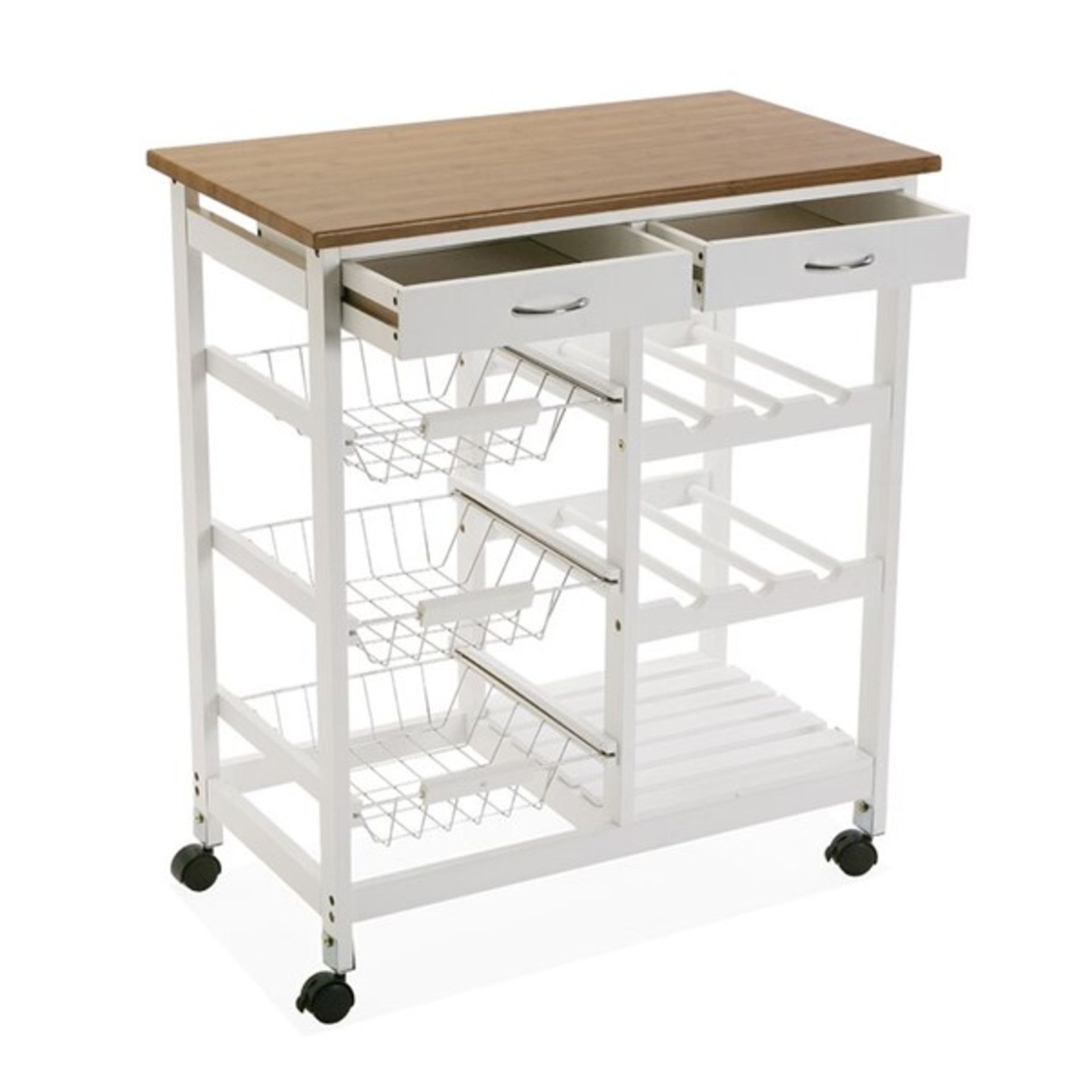 RRP £216.99 - Elkin 37Cm Stainless Steel Kitchen Trolley - 76cm H x 37cm W x 66cm D - Image 2 of 3