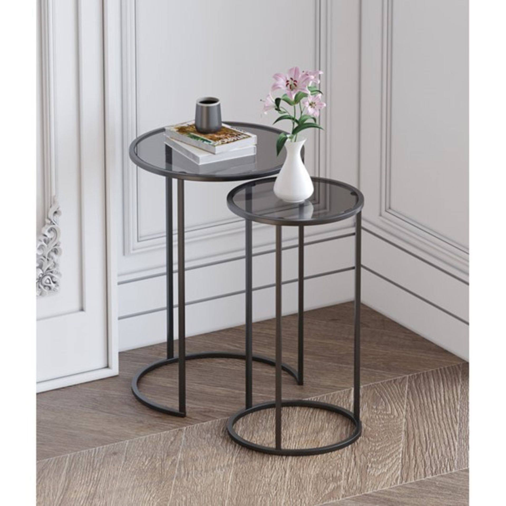 RRP £97.99 - Blanton 2 Piece Nest of Tables - 55cm H x 38cm W x 38cm D