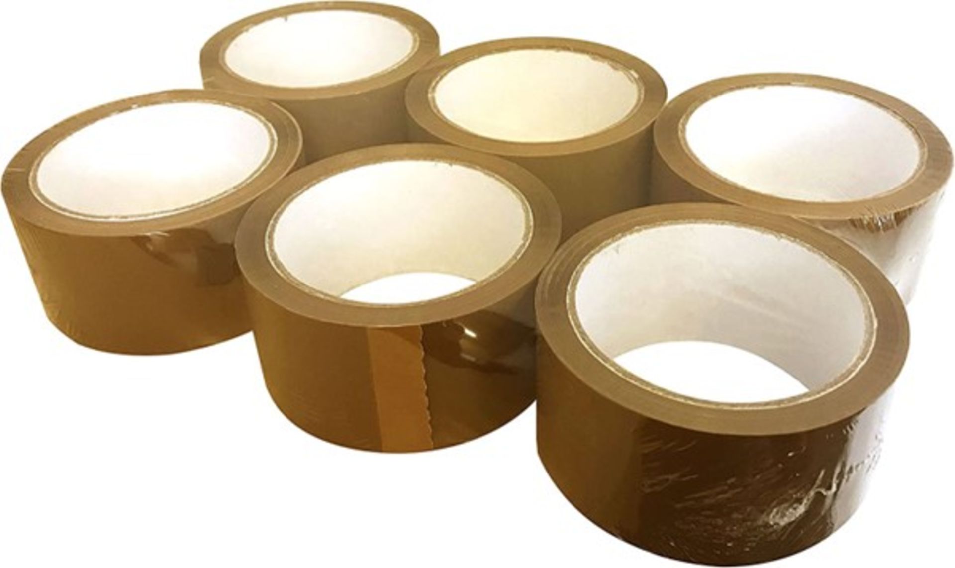 New 6 Rolls Of 48mm x 50metre Brown Packing Tape