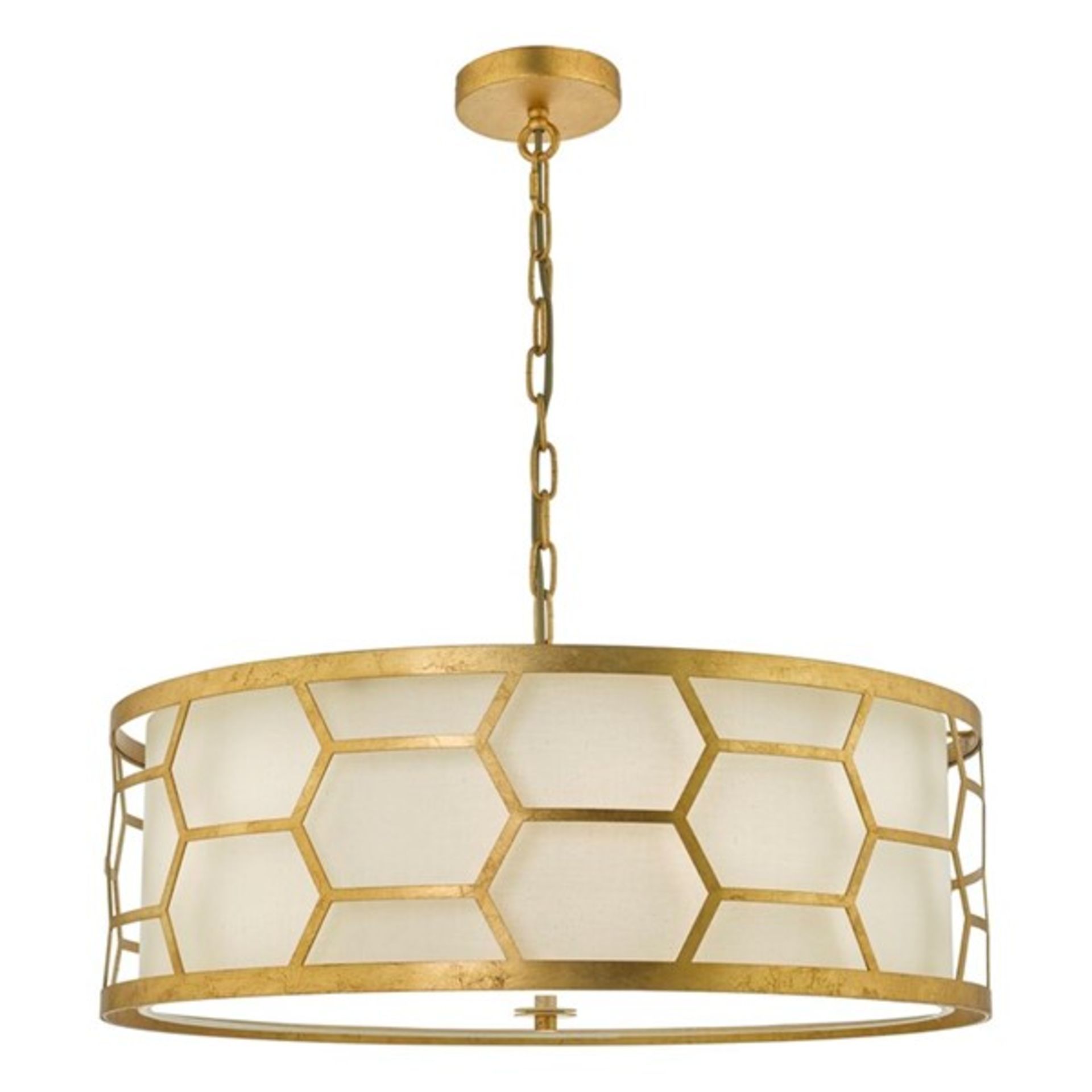 RRP £420.99 - Louisiana 4-Light Drum Chandelier - 22cm H x 64cm W x 64cm D