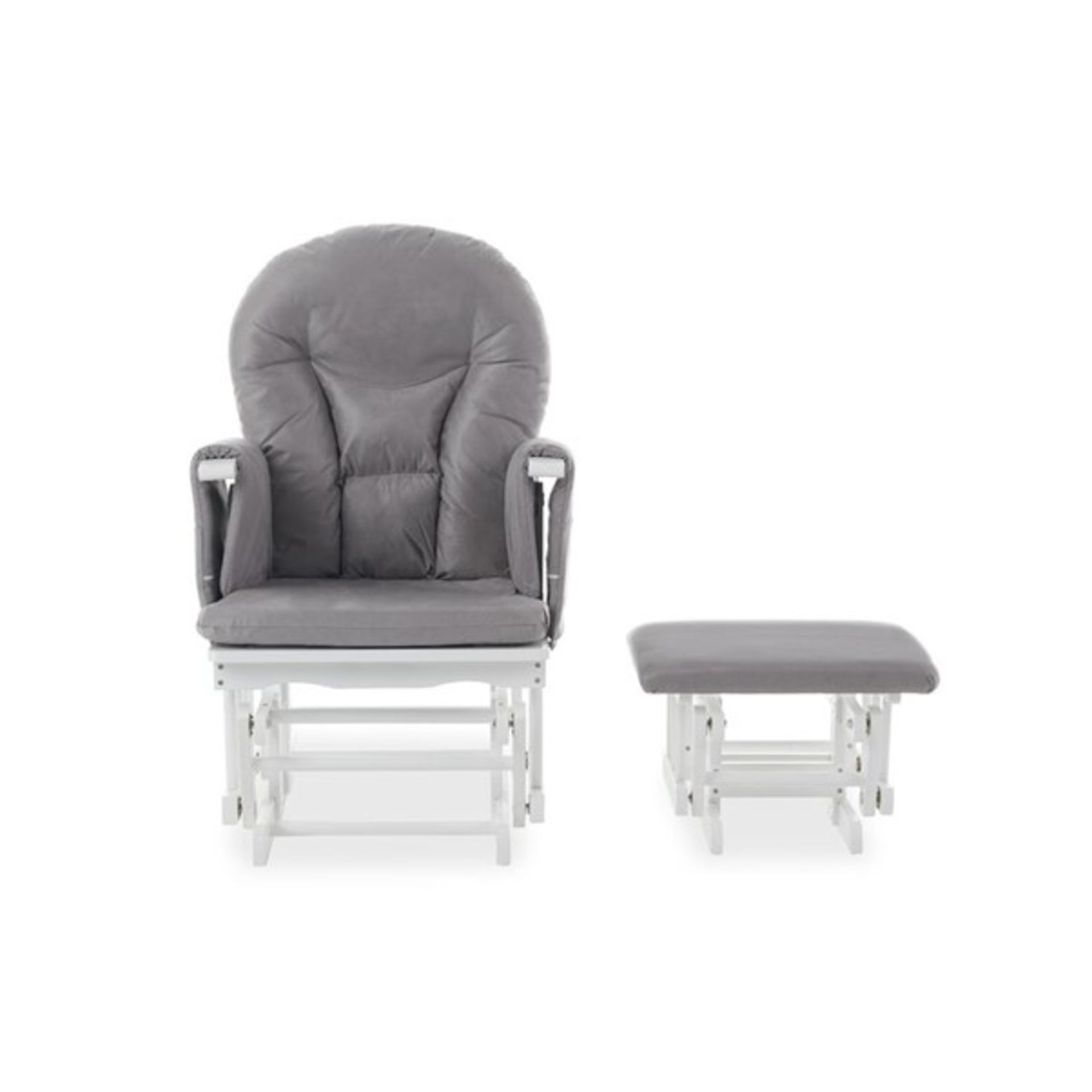 RRP £240 - Reclining Glider Nursing Chair and Footrest - SEAT 43cm H x 45cm W x 47cm D - Image 2 of 3