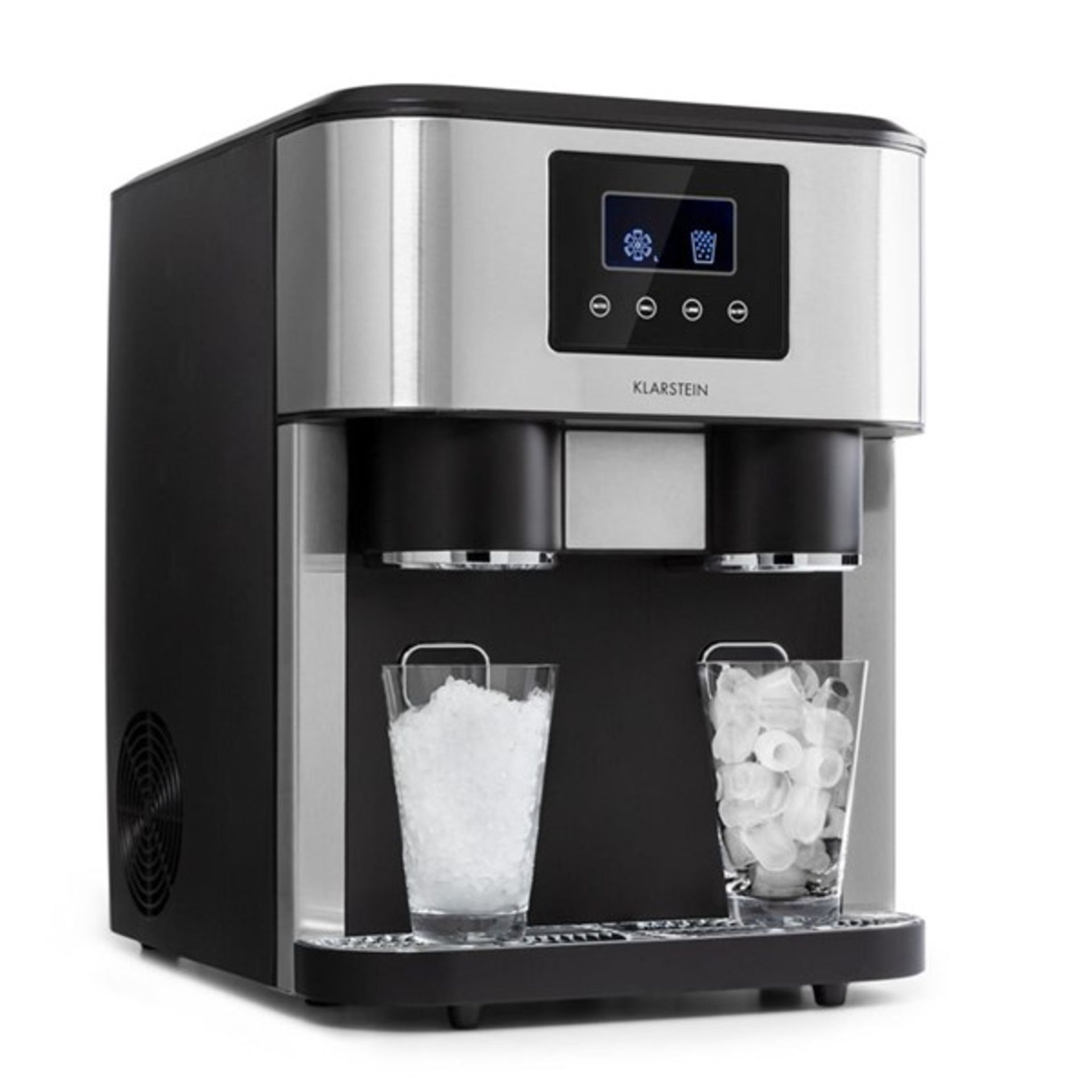 RRP £420.95 - Klarstein Ice Time Crush Ice Cube Maker - 40.5cm H x 51.5cm W x 52.5cm D