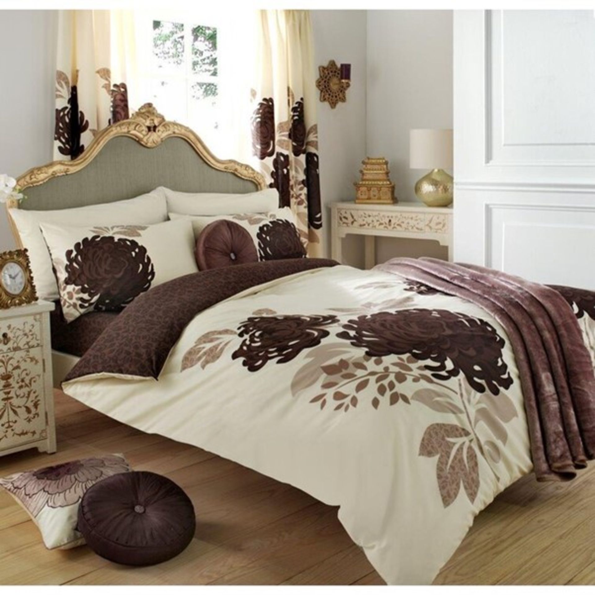 RRP £18.99 - 4FT 6 Double Kenny Percale Duvet Cover Set - Double - 2 Standard Pillowcases Size