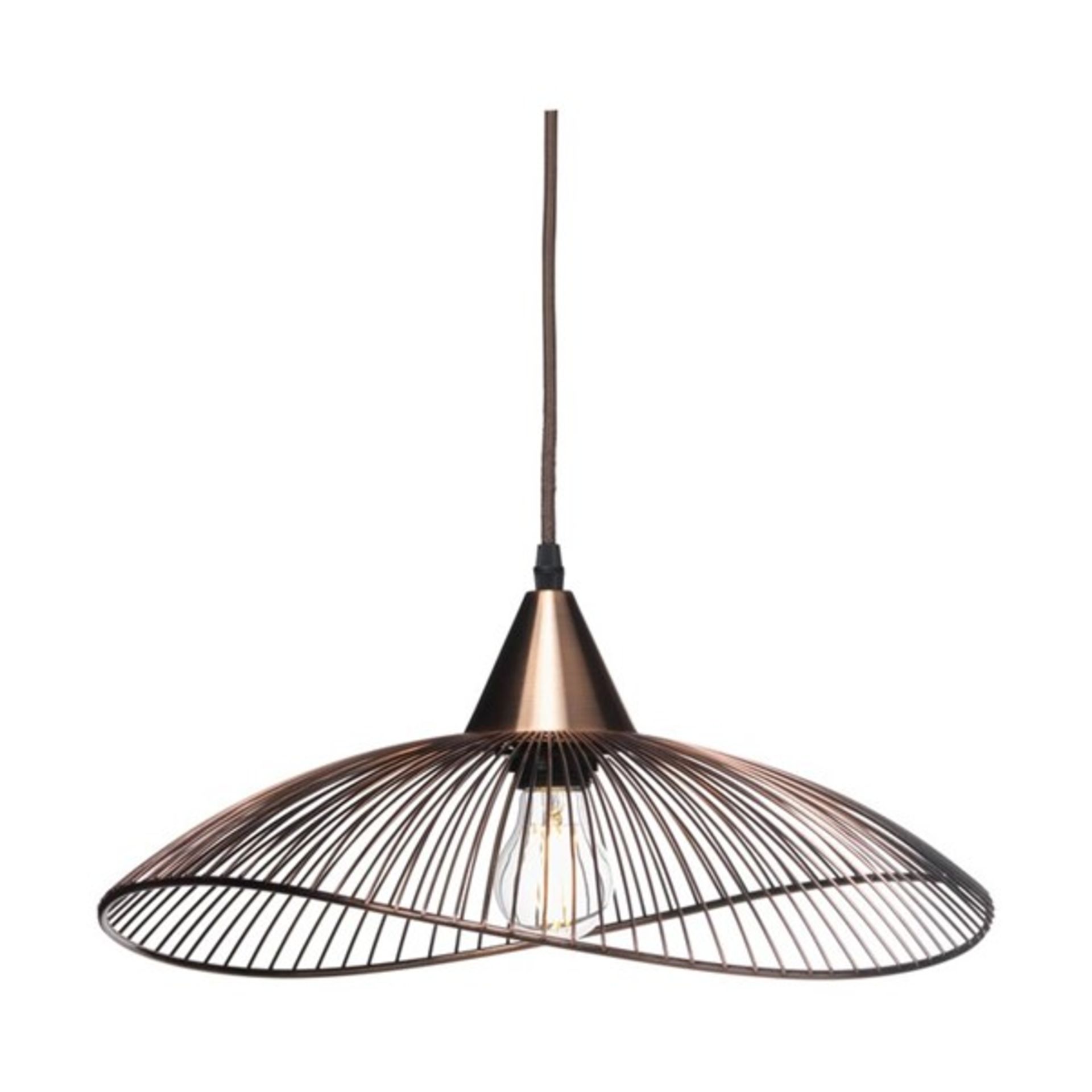 RRP £102.99 - Mansfield 1 - Light Dome Pendant - 22cm H x 42cm W x 45cm D