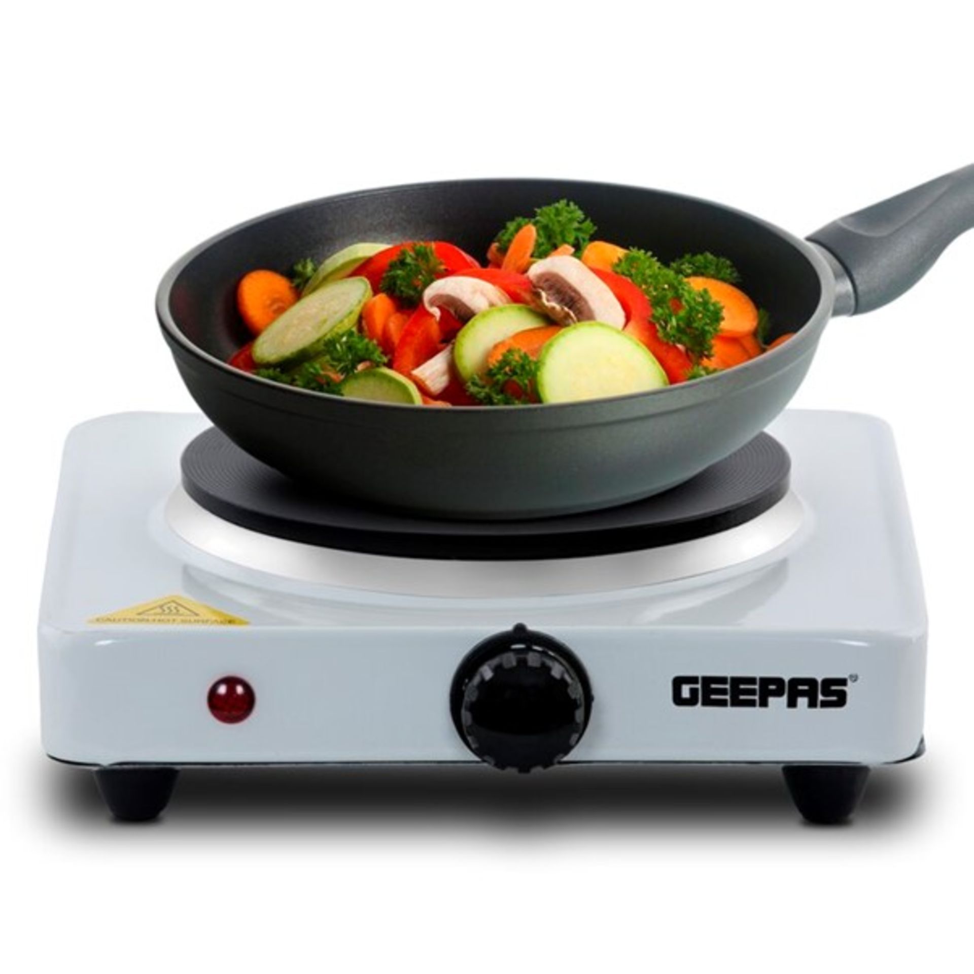 RRP £22.99 - Single Electric Hot Plate - 28cm H x 24cm W x 7.5cm D