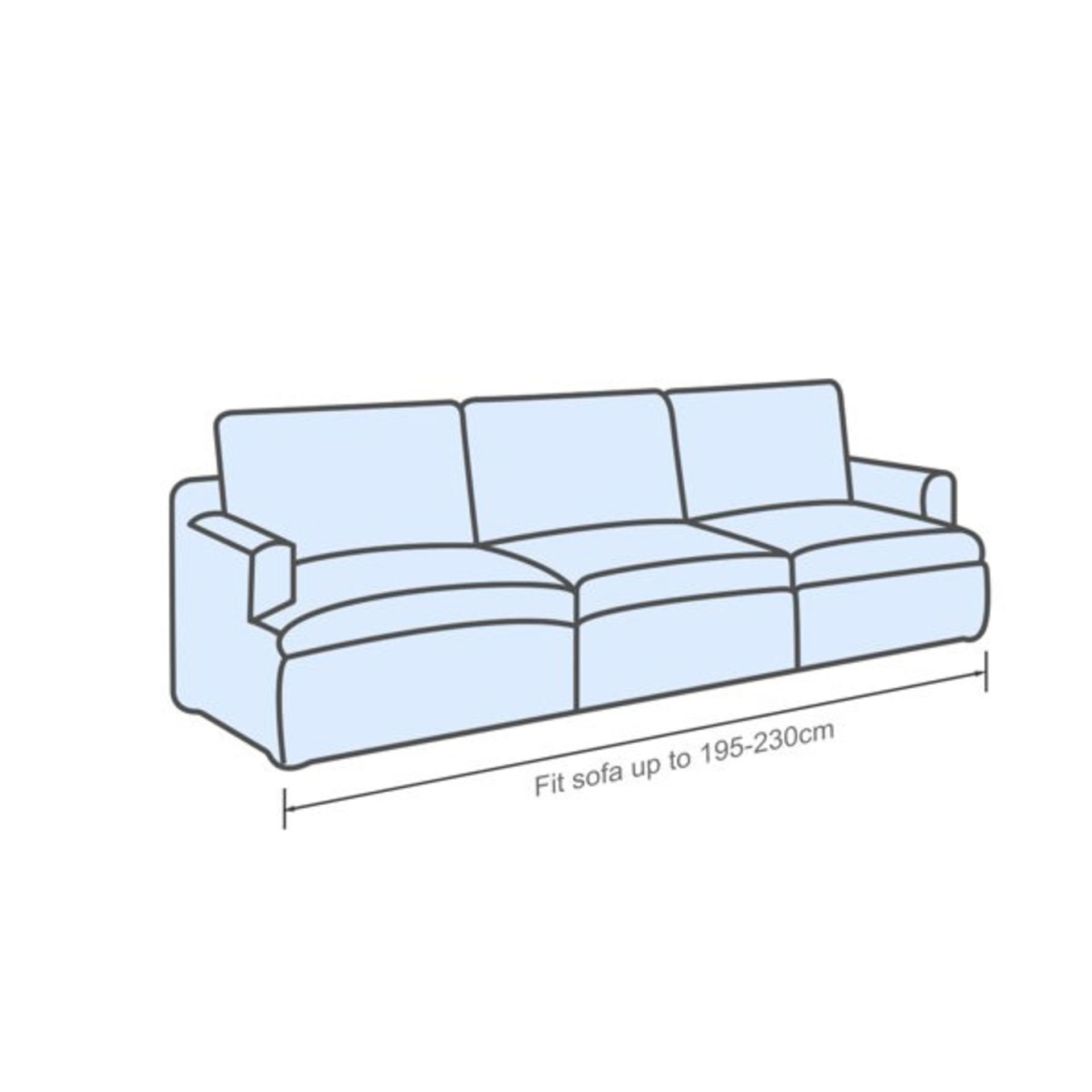 RRP £28.99 - 3 Seater Sofa Cover With Extendable Armrest - 0.39cm H x 90cm W x 76.77cm D - Image 2 of 2