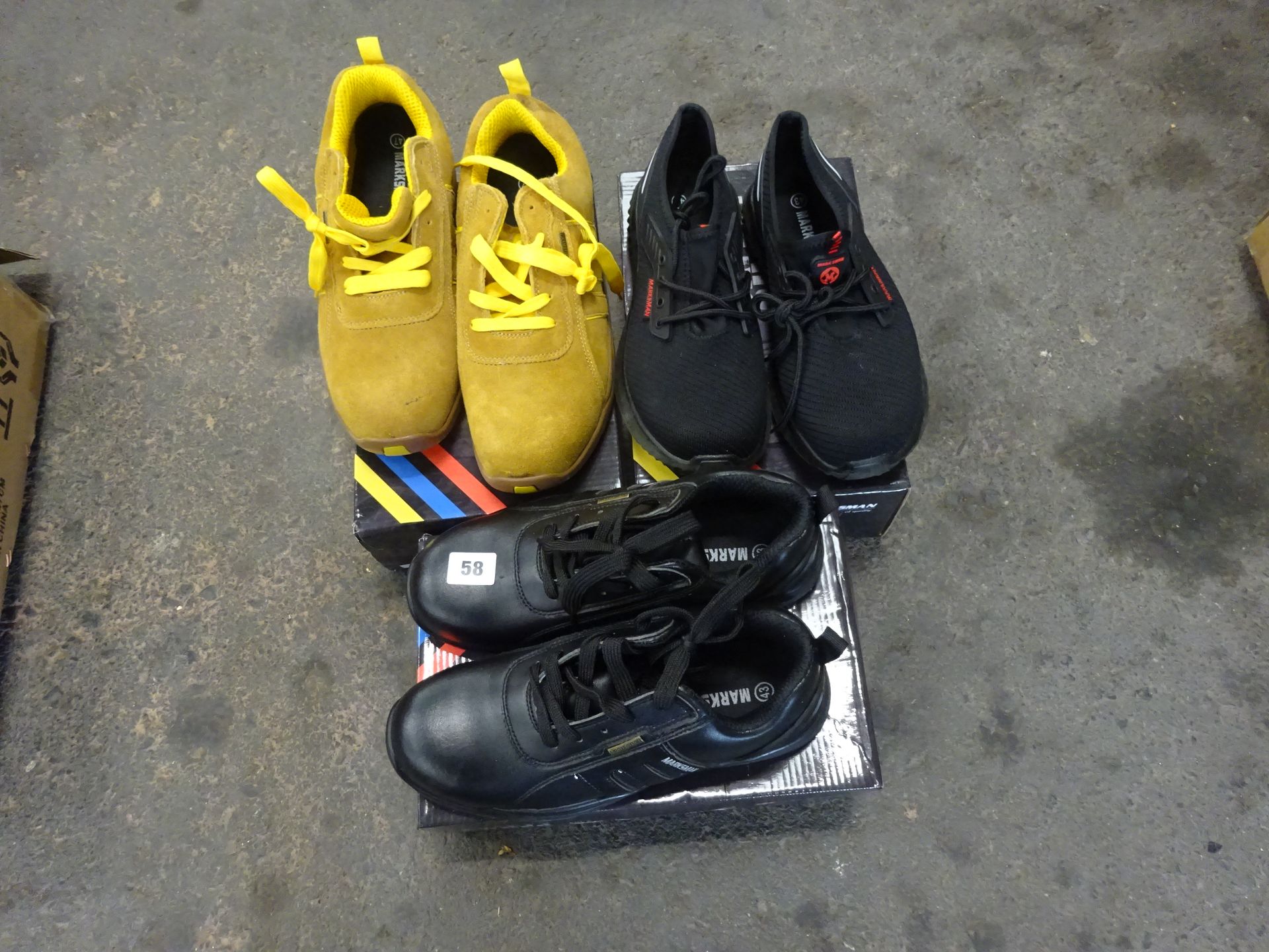 3 PAIRS OF SAFETY SHOES