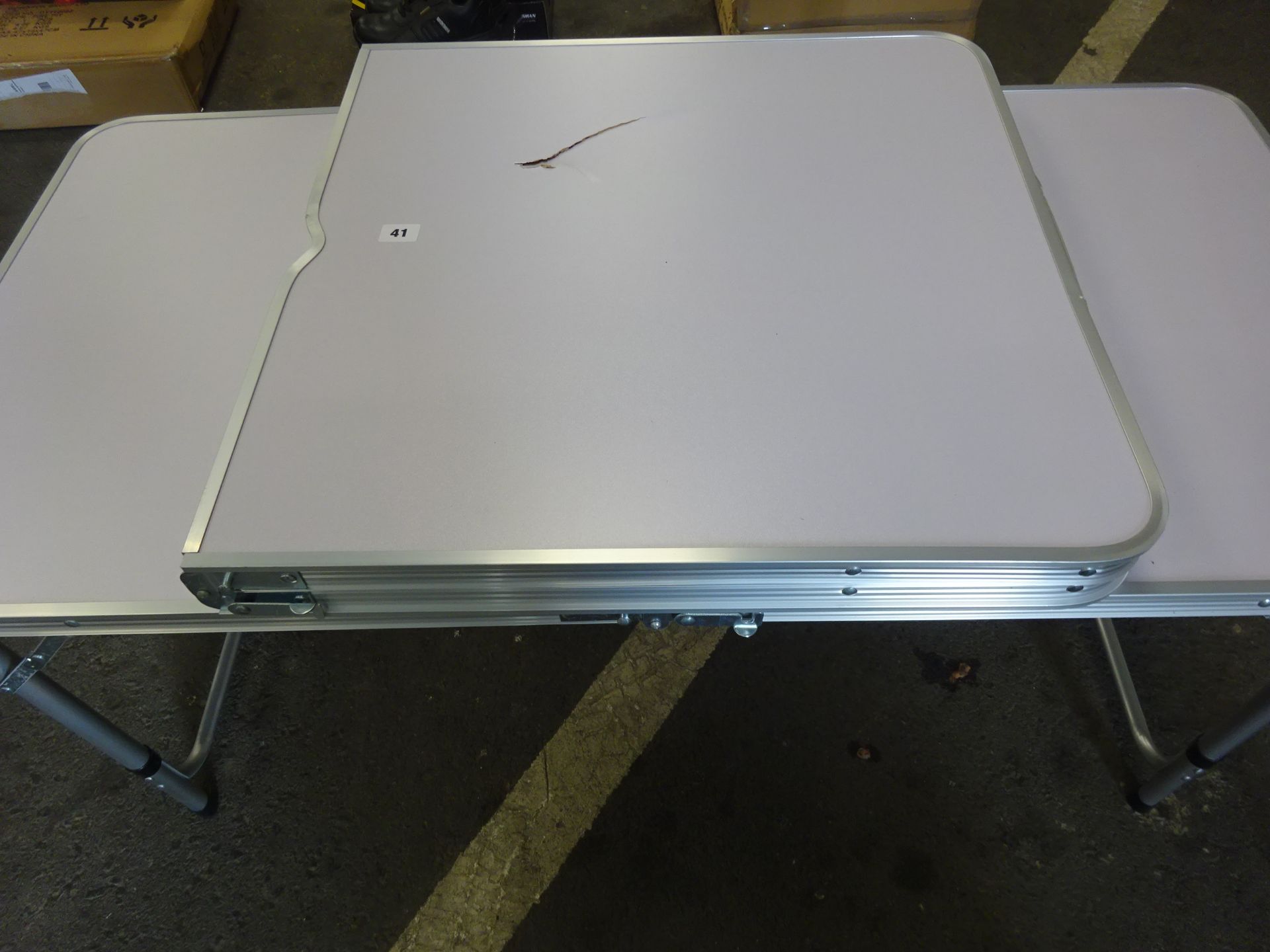 2 FOLDING TABLES (ONE DAMAGED)