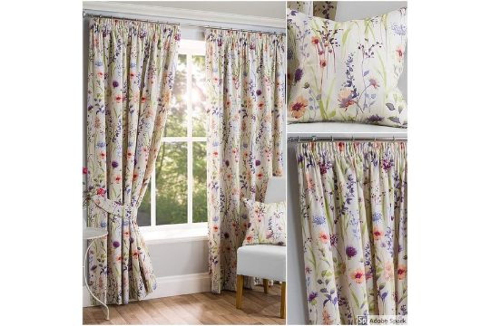 RRP £59.99 - Royale Hampshire Pencil Pleat Room Darkening Curtain (Set of 2) - Width 229 x Drop